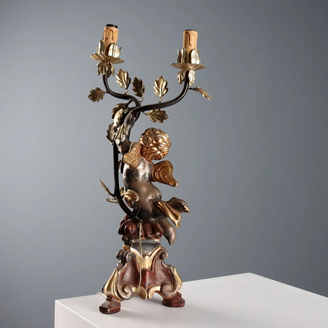 Antique Candelabra Carved Gilded Wood Italy XX Century - Italy, Mid XX Century | Antiques | Fancy Goods