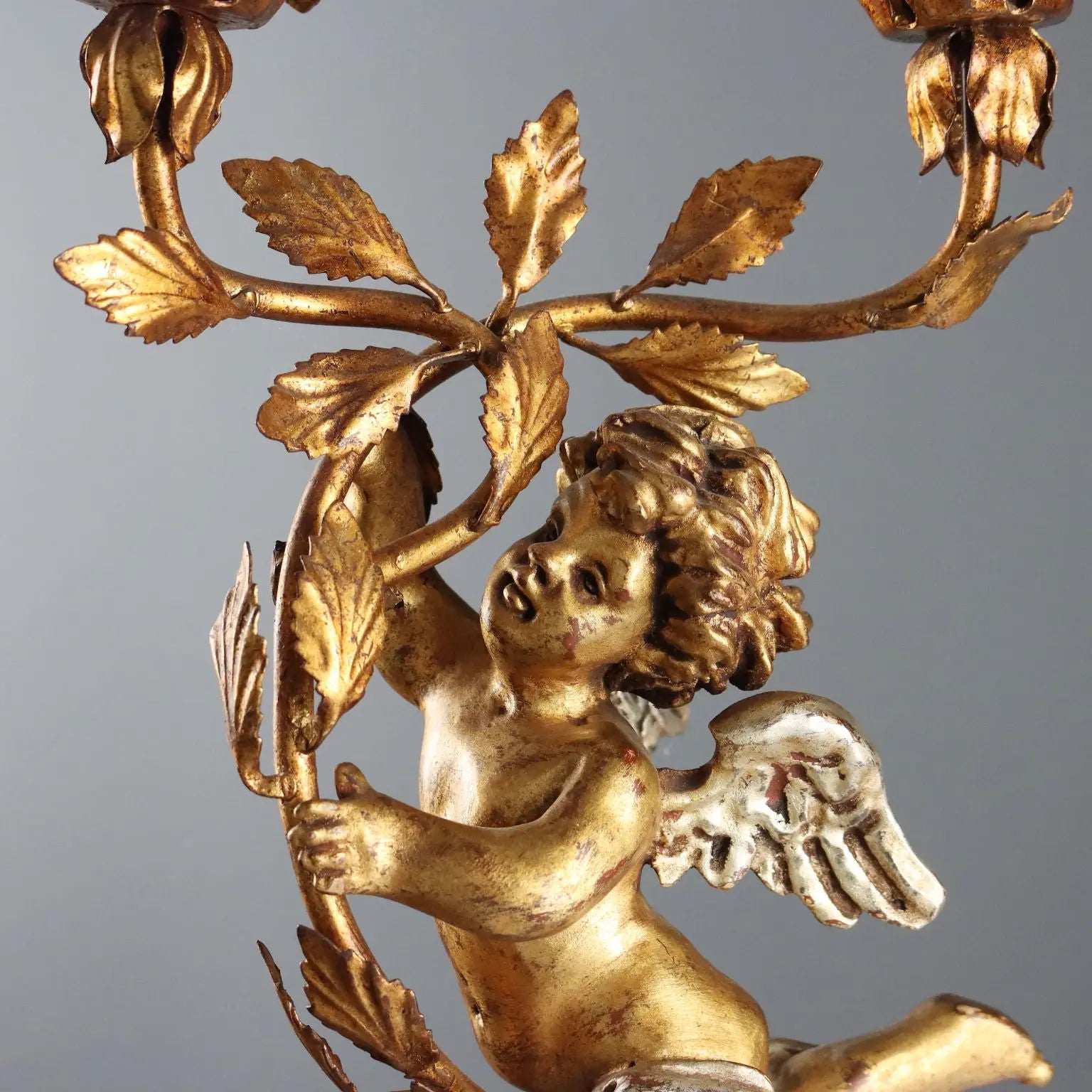 Antique Candelabra Carved Gilded Wood Italy XX Century - Italy, Mid XX Century | Antiques | Fancy Goods