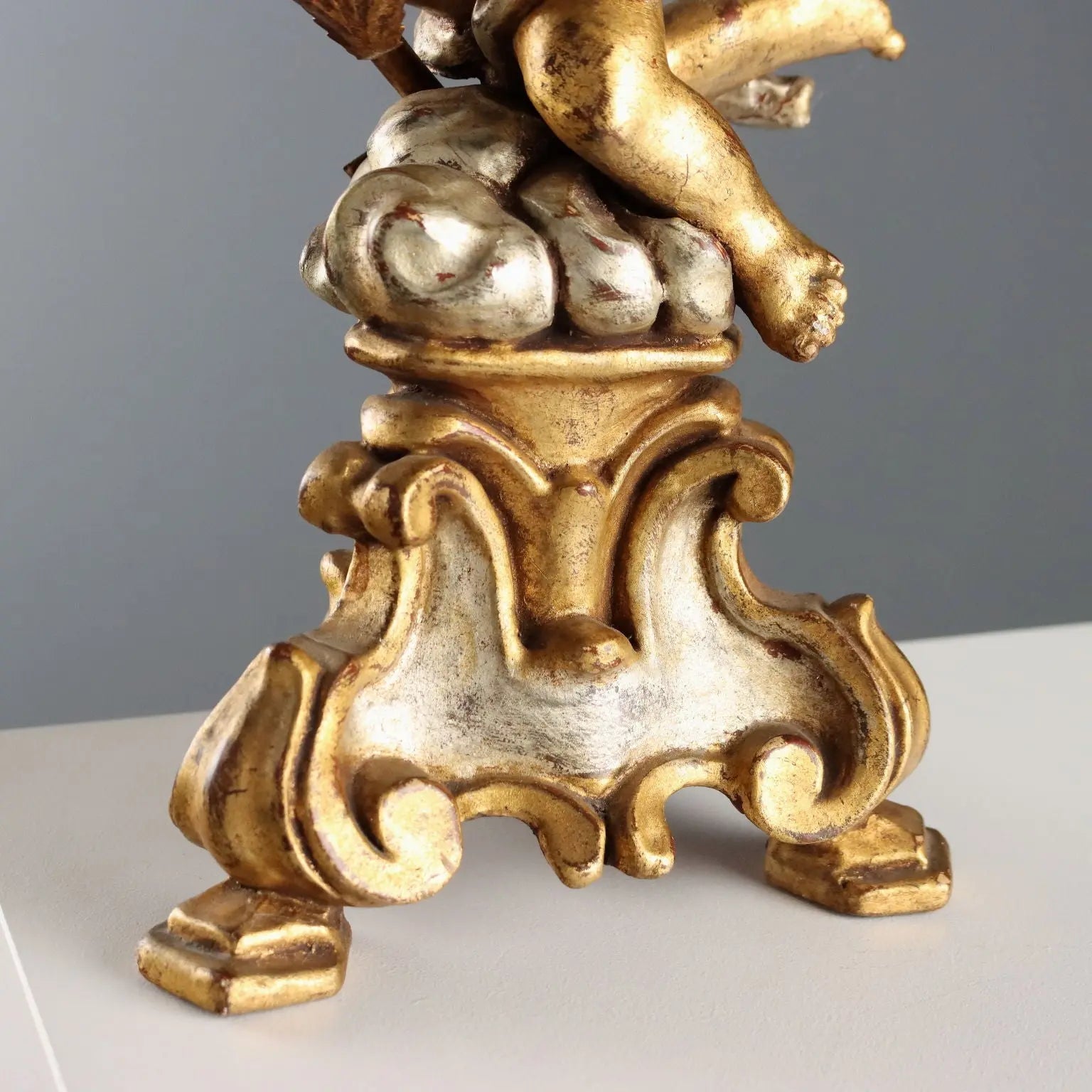 Antique Candelabra Carved Gilded Wood Italy XX Century - Italy, Mid XX Century | Antiques | Fancy Goods
