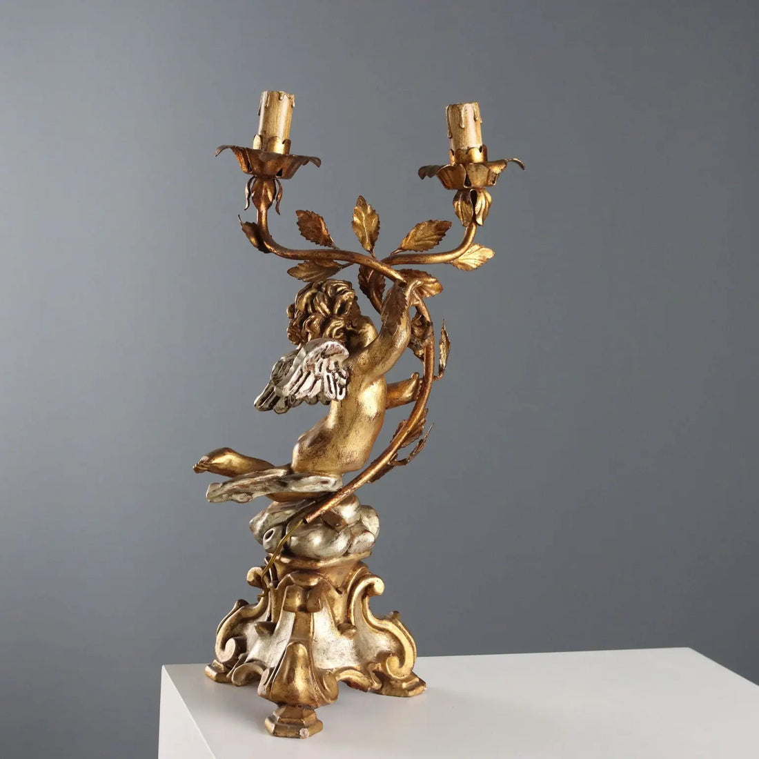Antique Candelabra Carved Gilded Wood Italy XX Century - Italy, Mid XX Century | Antiques | Fancy Goods