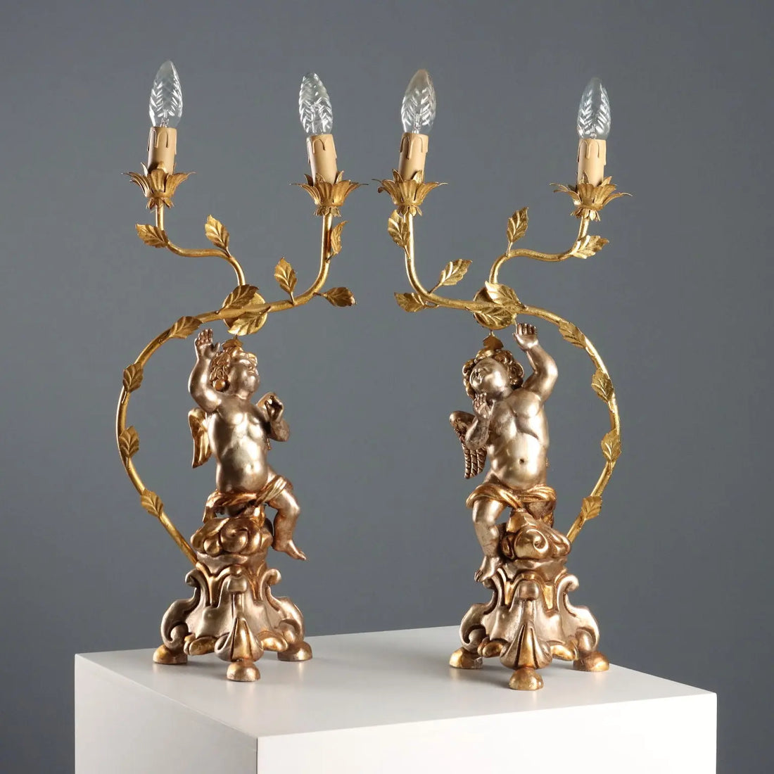 Antique Candelabra Gilded Carved Wood Italy XX Century - Italy, Mid XX Century | Antiques | Fancy Goods
