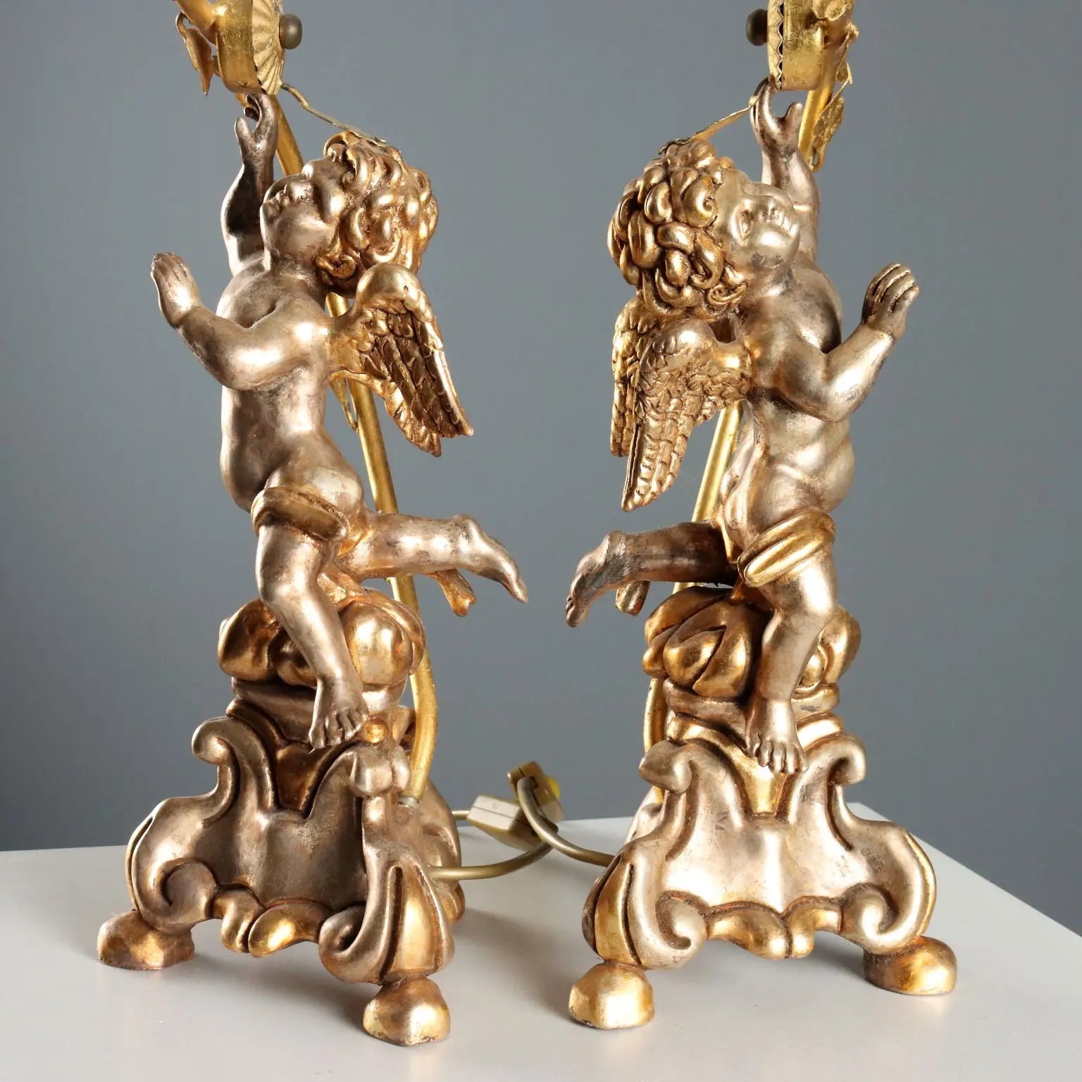 Antique Candelabra Gilded Carved Wood Italy XX Century - Italy, Mid XX Century | Antiques | Fancy Goods