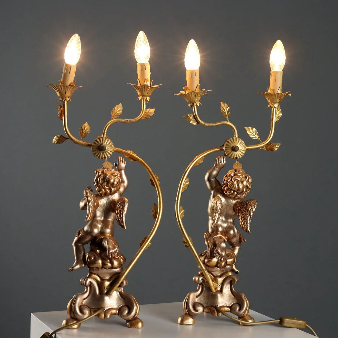 Antique Candelabra Gilded Carved Wood Italy XX Century - Italy, Mid XX Century | Antiques | Fancy Goods