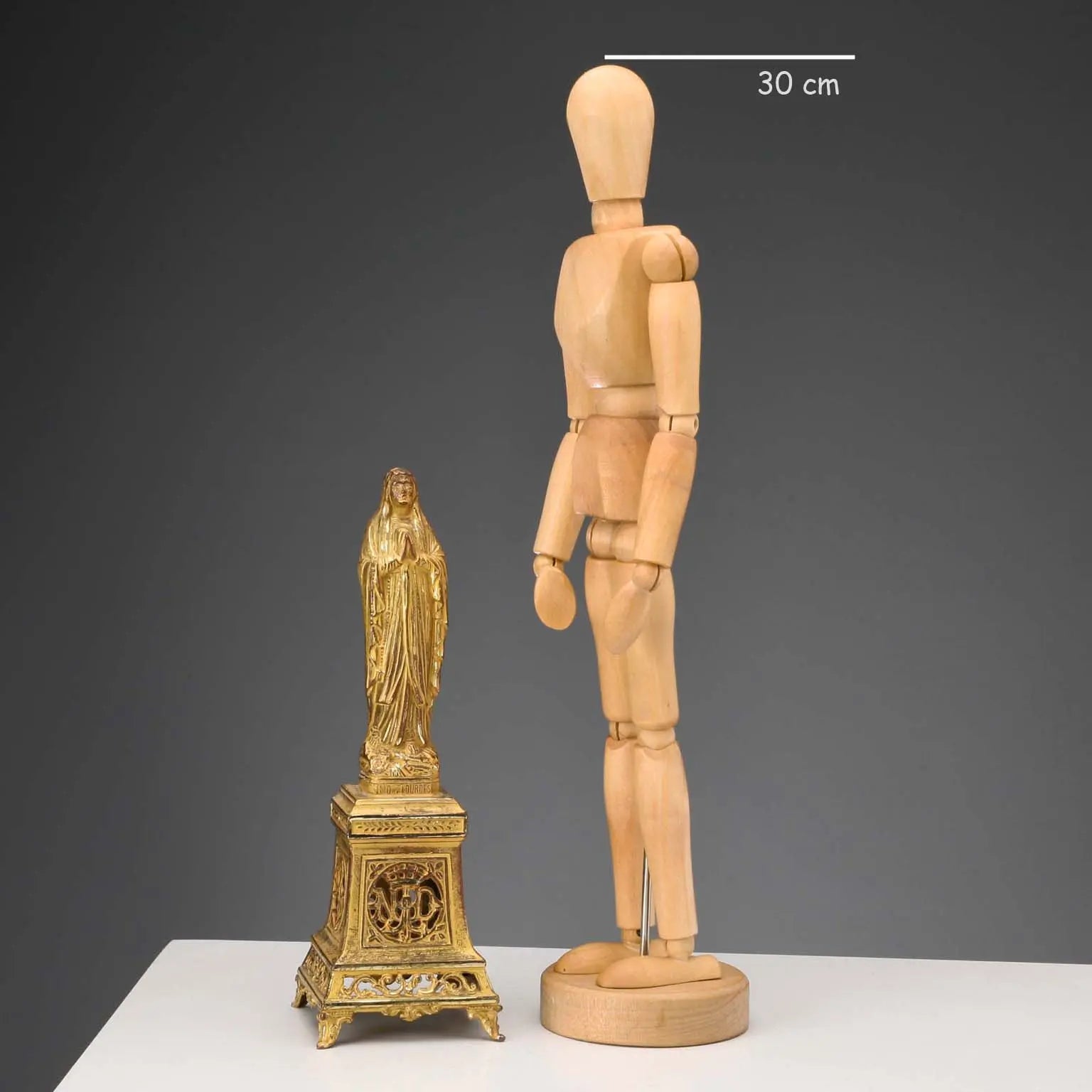 Antique Figurine Our Lady of Lourdes Metal France XX Century - France, Early XX Century | Antiques | Fancy Goods