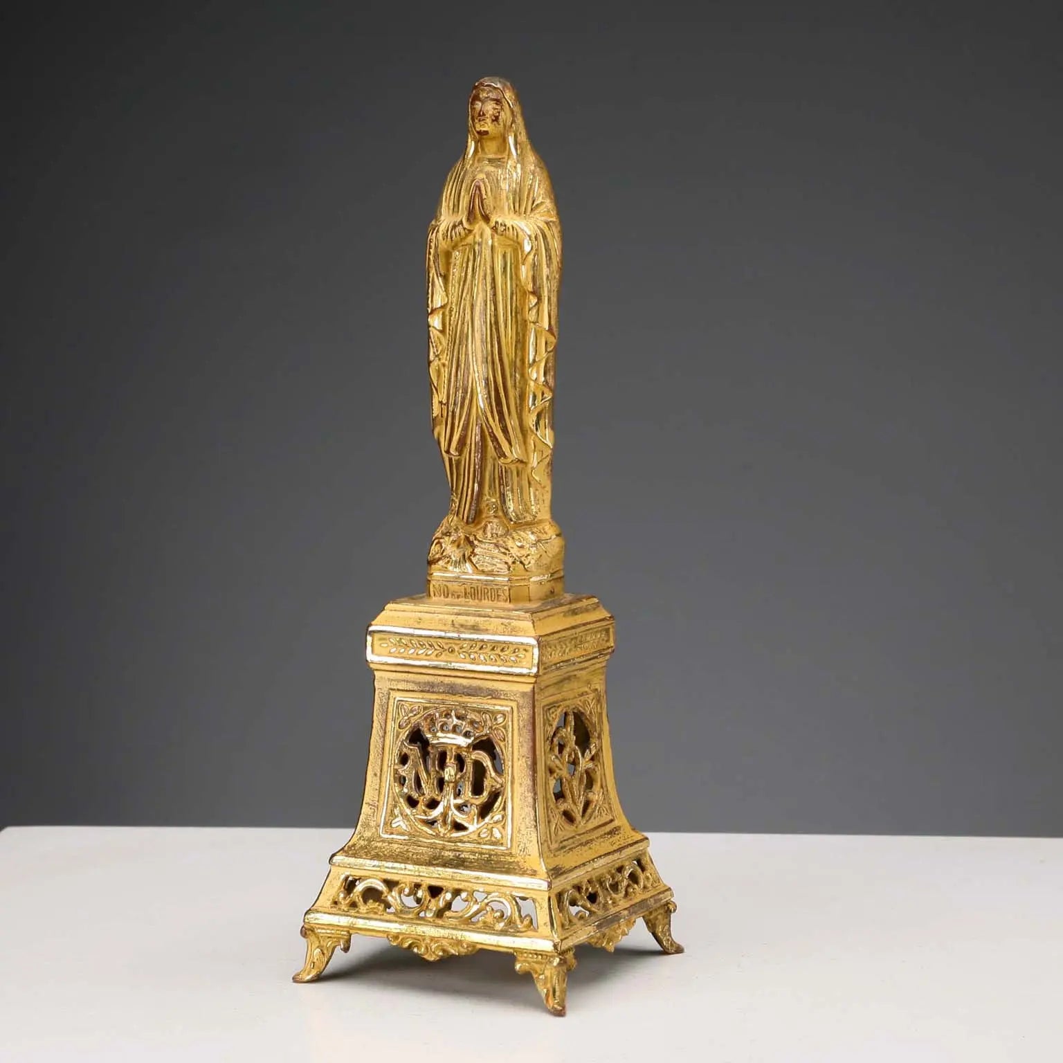 Antique Figurine Our Lady of Lourdes Metal France XX Century - France, Early XX Century | Antiques | Fancy Goods