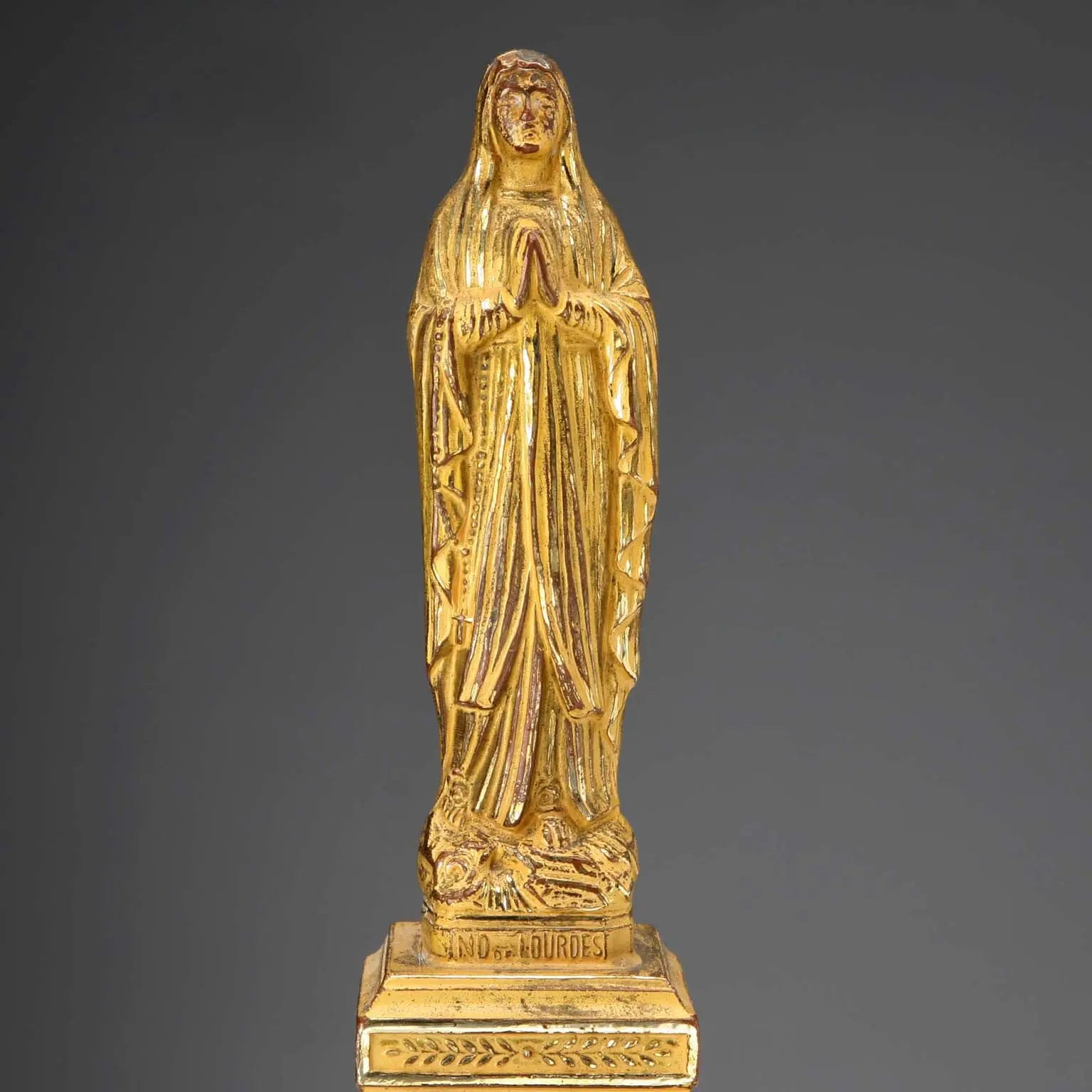 Antique Figurine Our Lady of Lourdes Metal France XX Century - France, Early XX Century | Antiques | Fancy Goods