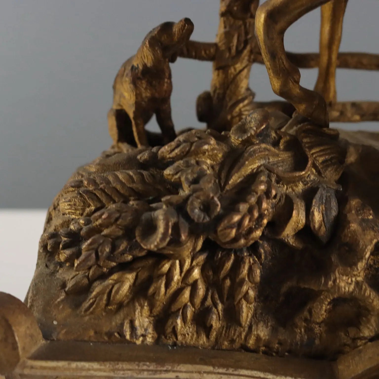 Antique Mantel Clock Gilded Antimony France XIX-XX Century - France, XIX-XX Century | Antiques | Fancy Goods