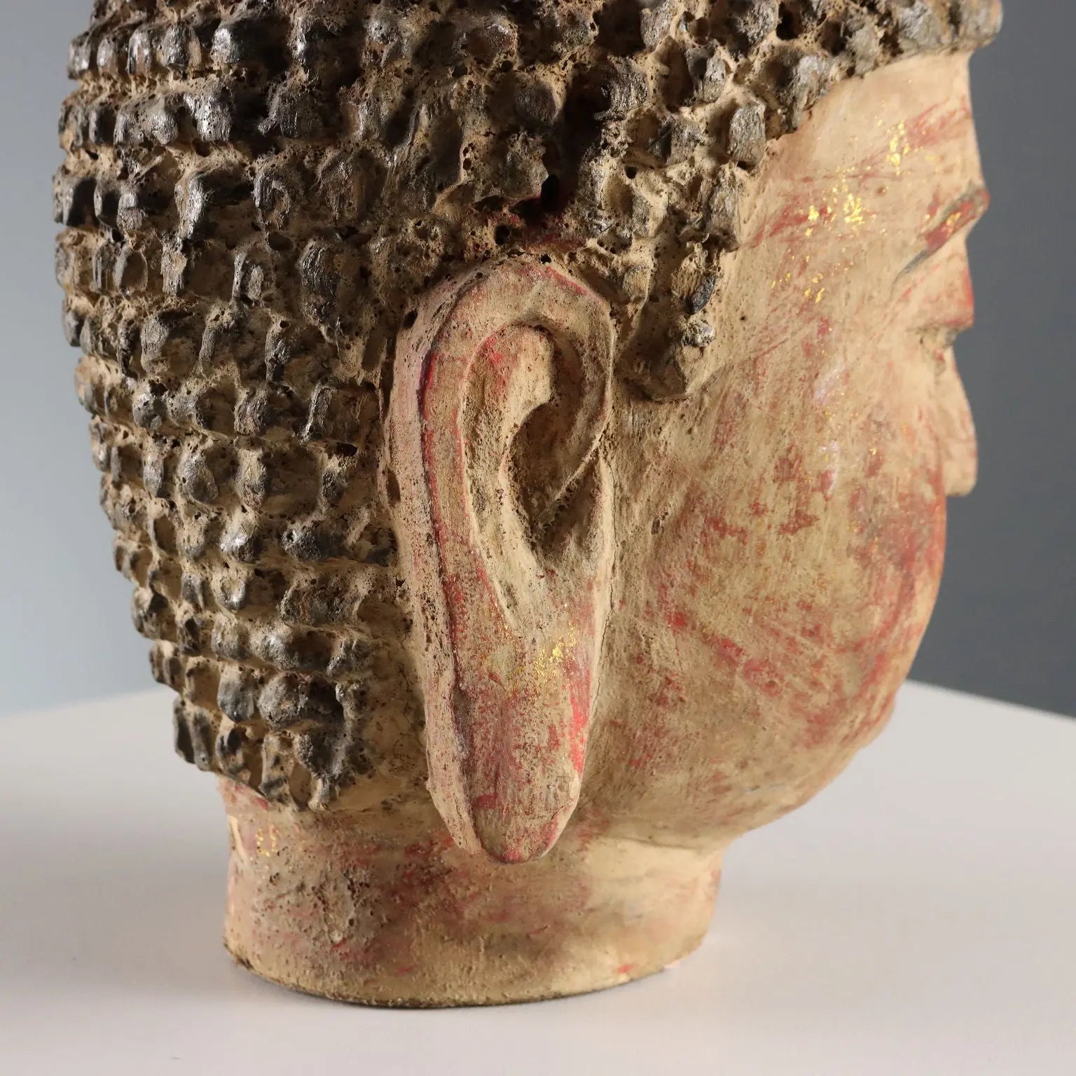 Antique Sculpture Buddha Head Wood China XX Century - China, XX Century | Antiques | Fancy Goods