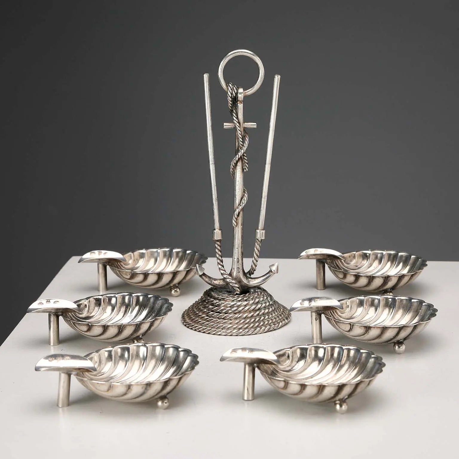 Cesa Alessandria Silver Ashtray Set Italy Early XX Century - Italy, Early XX Century | Antiques | Fancy Goods