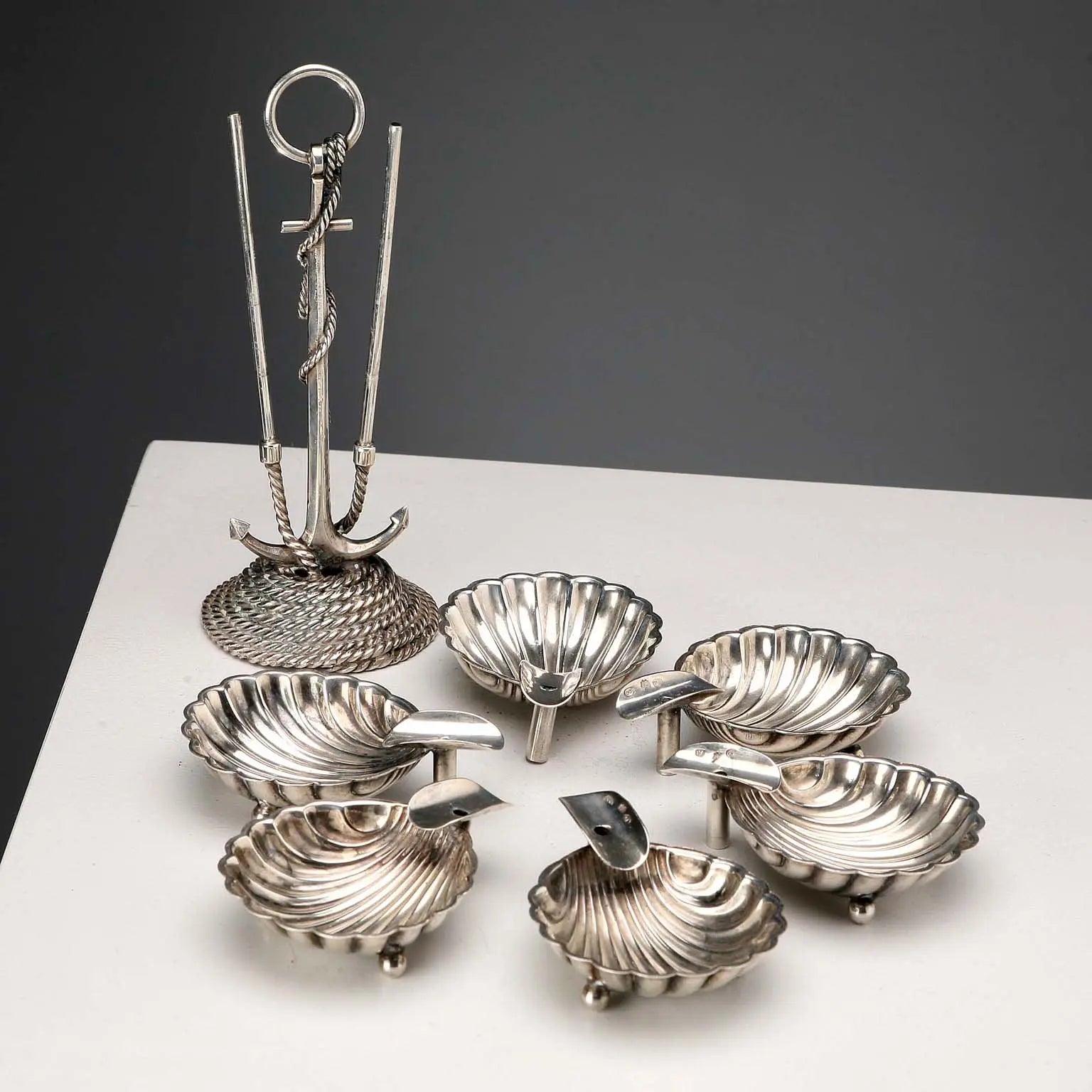 Cesa Alessandria Silver Ashtray Set Italy Early XX Century - Italy, Early XX Century | Antiques | Fancy Goods