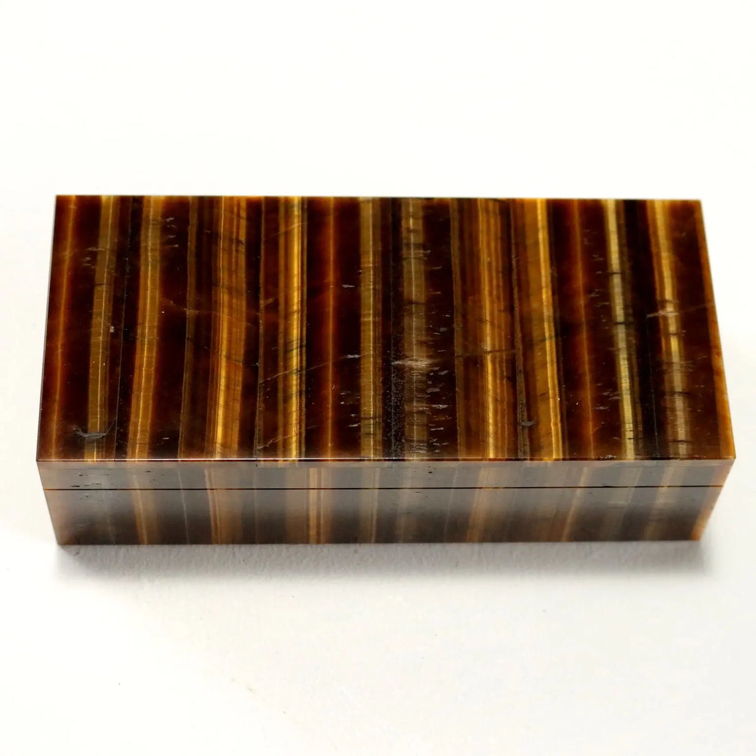 Antique Tiger's Eye Stone Box Design Italy 1960s - Italy, 1960s | Antiques | Fancy Goods