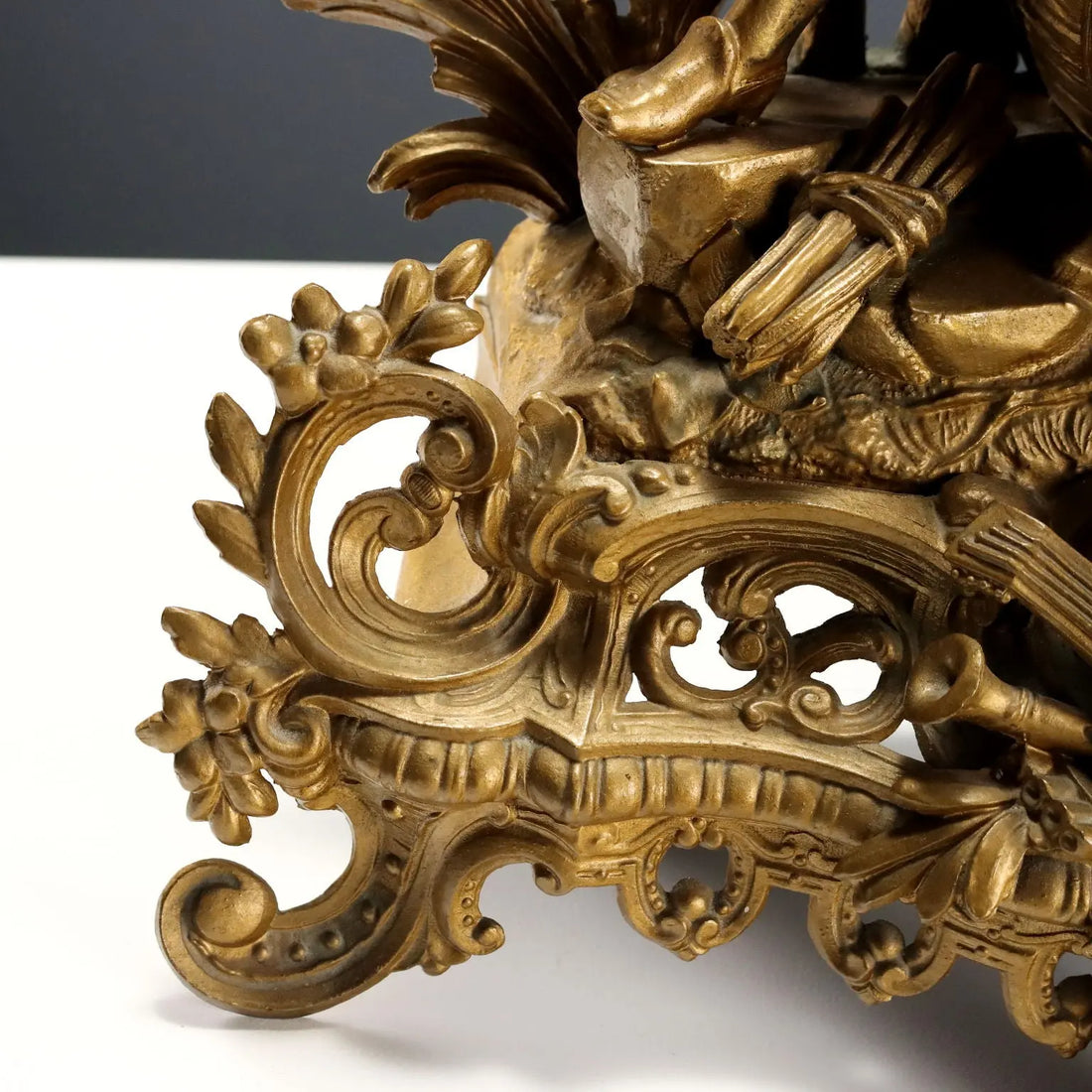 Antique Table Clock Gilded Antimony France XIX Century - France, XIX-XX Century | Antiques | Fancy Goods