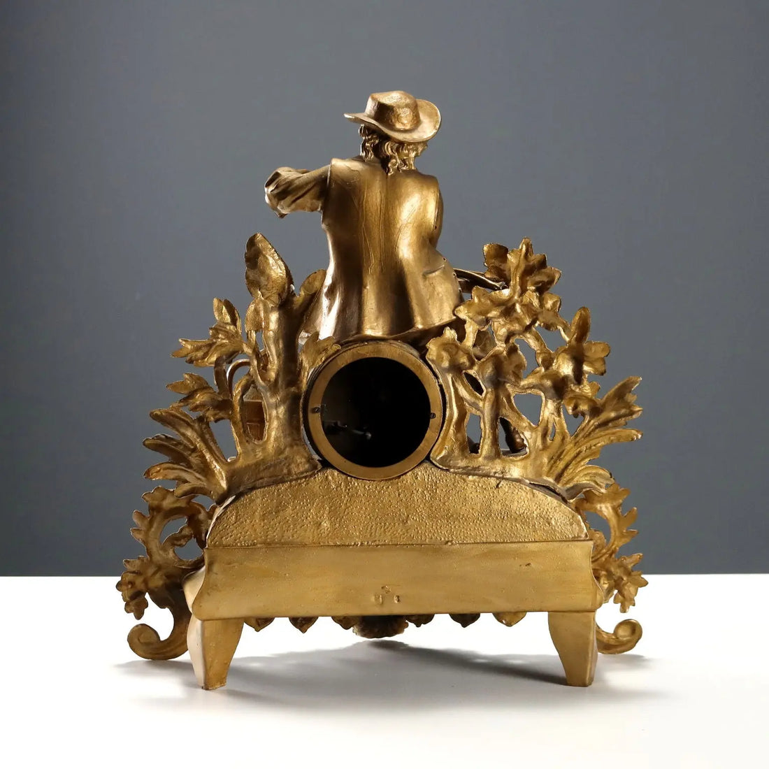 Antique Table Clock Gilded Antimony France XIX Century - France, XIX-XX Century | Antiques | Fancy Goods