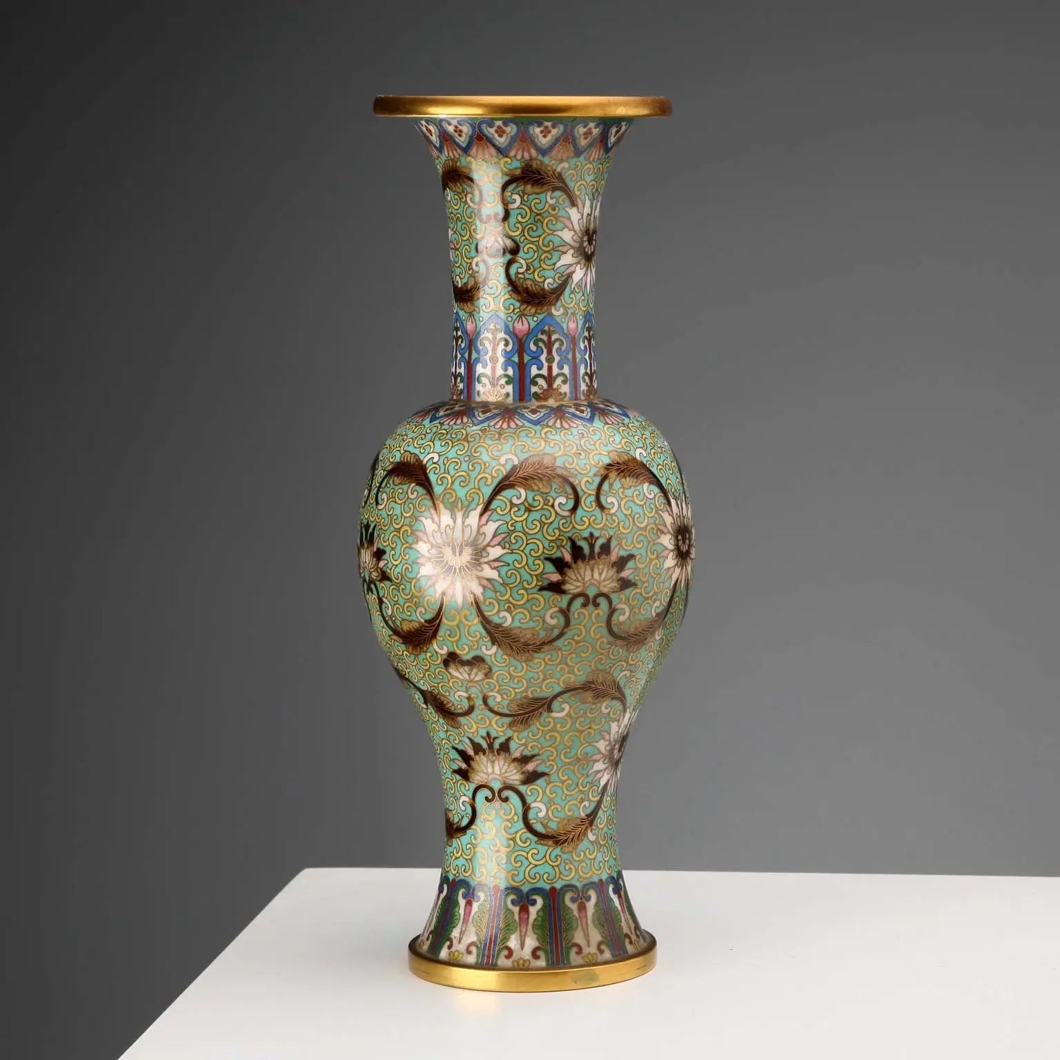 Vintage Cloisonnè Vase Bronze Coloured Enamels China 1960s - China, 1960s | Antiques | Fancy Goods