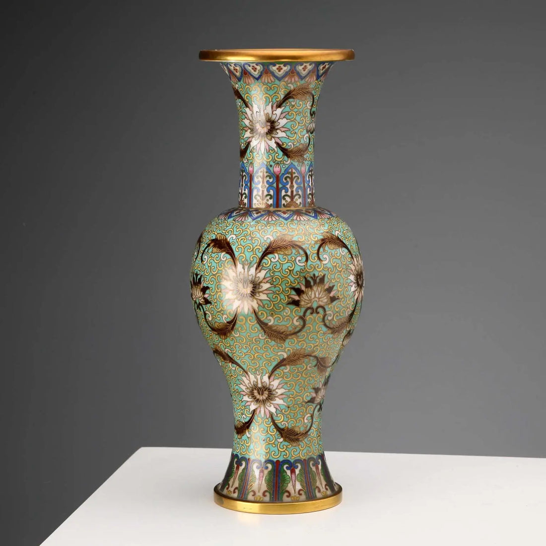 Vintage Cloisonnè Vase Bronze Coloured Enamels China 1960s - China, 1960s | Antiques | Fancy Goods