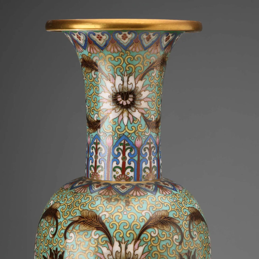 Vintage Cloisonnè Vase Bronze Coloured Enamels China 1960s - China, 1960s | Antiques | Fancy Goods