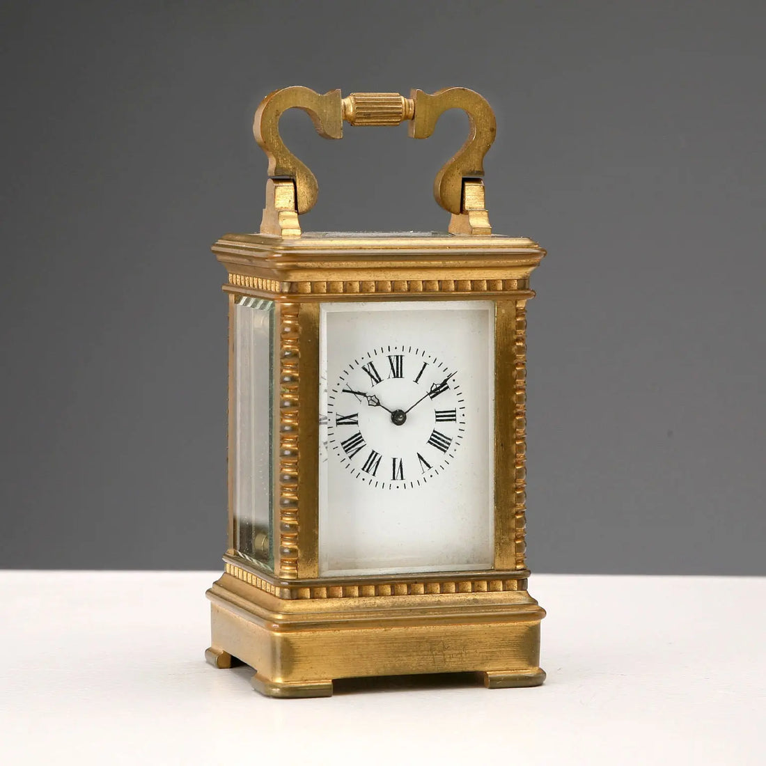 Small Antique Officier Clock Gilded Bronze France XX Century