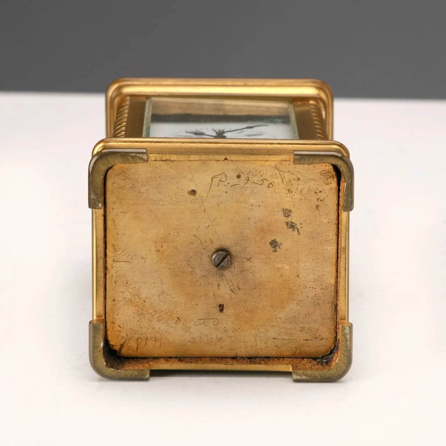 Small Antique Officier Clock Gilded Bronze France XX Century