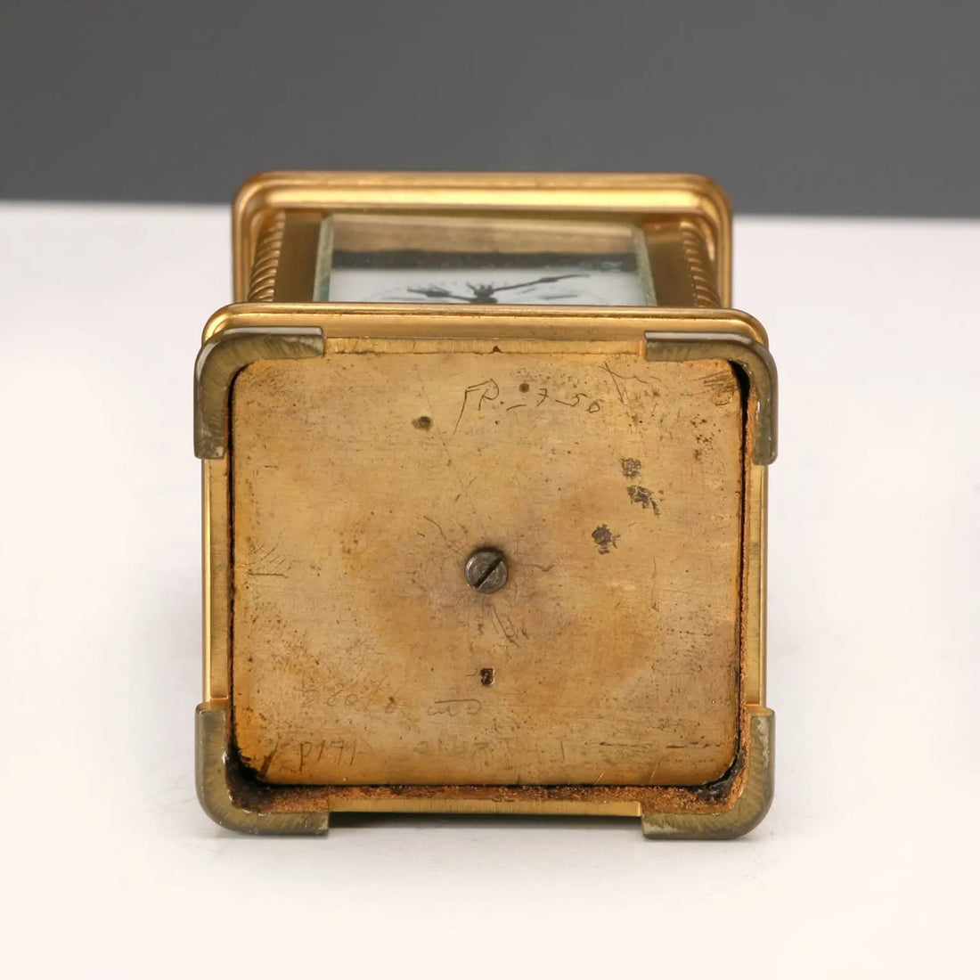 Small Antique Officier Clock Gilded Bronze France XX Century