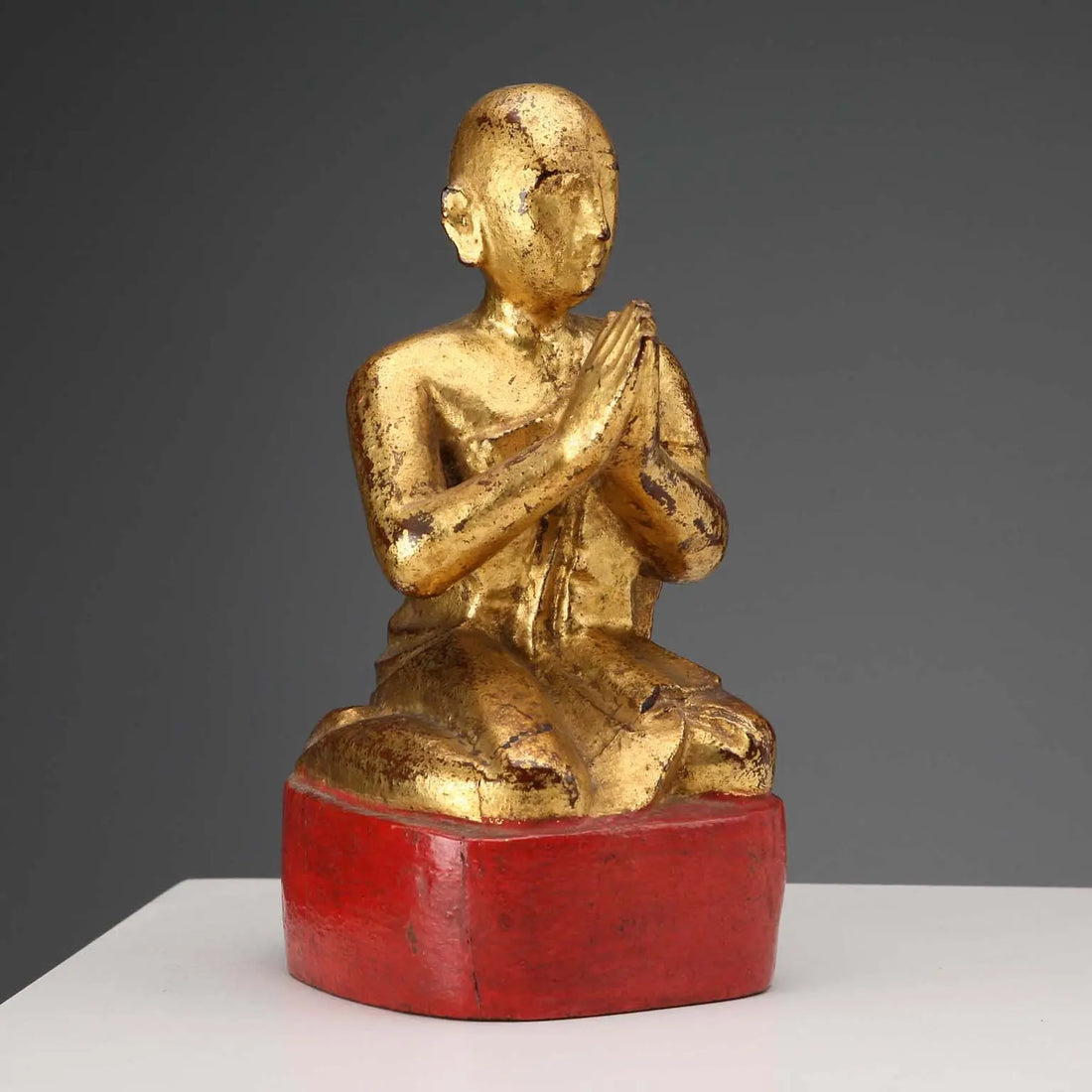 Antique Worshipper Carved Gilded Wood Myanmar XIX-XX Century - Burma, XIX-XX Century | Antiques | Fancy Goods