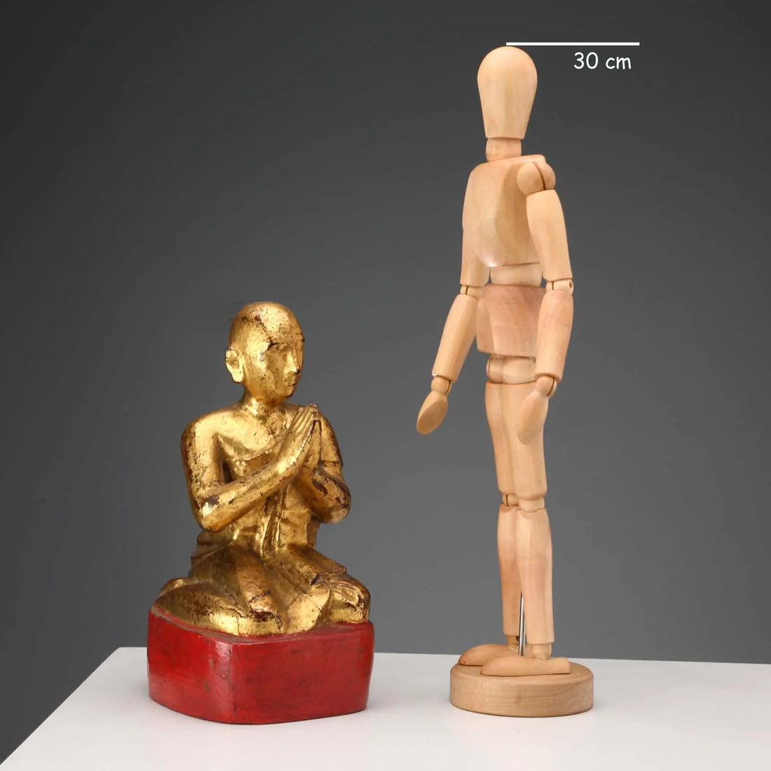 Antique Worshipper Carved Gilded Wood Myanmar XIX-XX Century - Burma, XIX-XX Century | Antiques | Fancy Goods