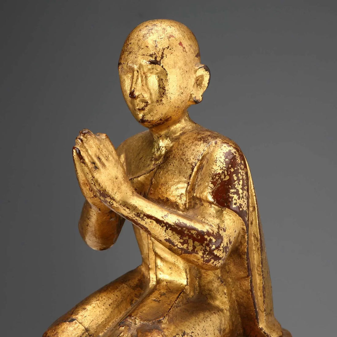 Antique Worshipper Carved Gilded Wood Myanmar XIX-XX Century - Burma, XIX-XX Century | Antiques | Fancy Goods