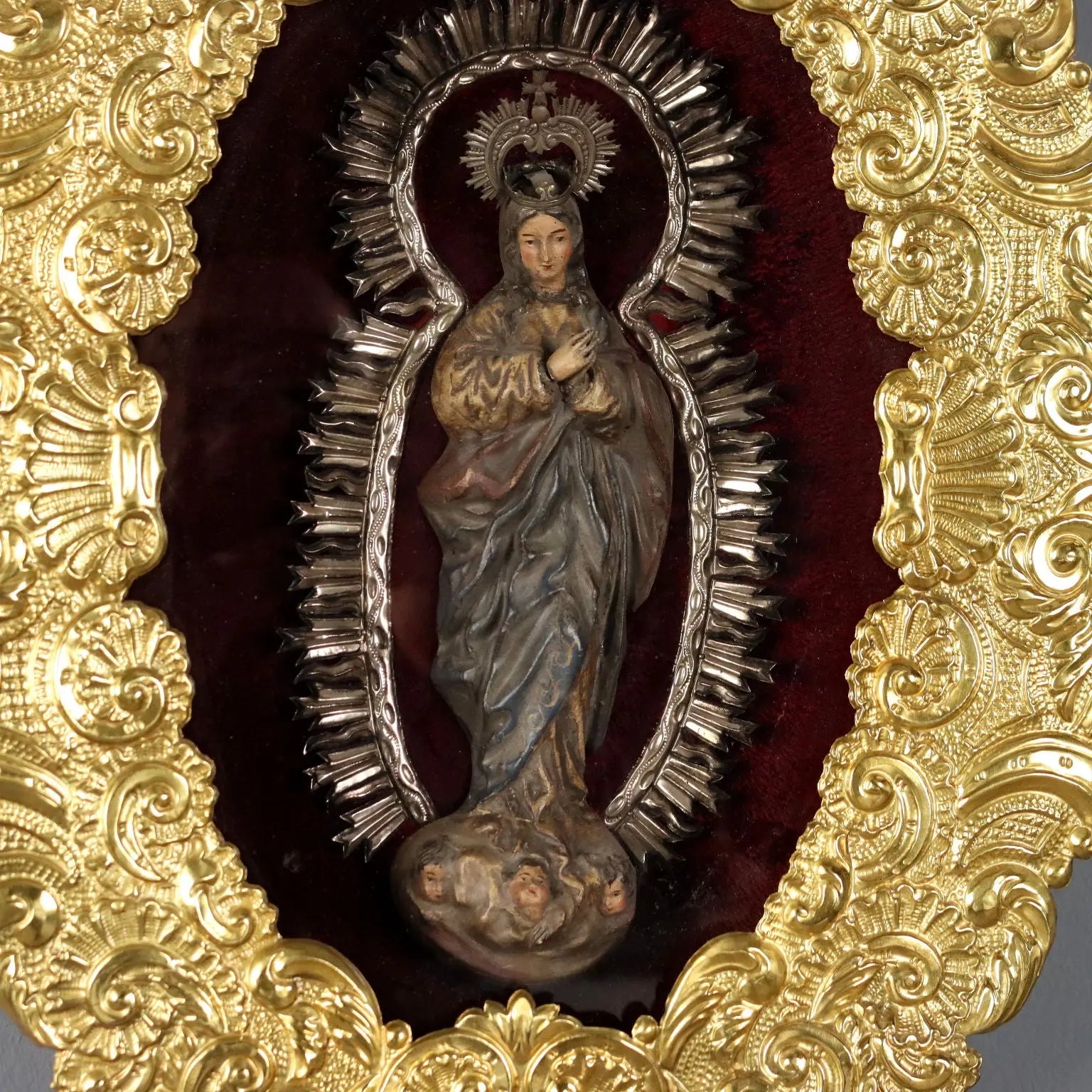 Antique Figurine Virgin Mary Ceramic Italy XIX Century - Italy, Late XIX Century | Antiques | Fancy Goods