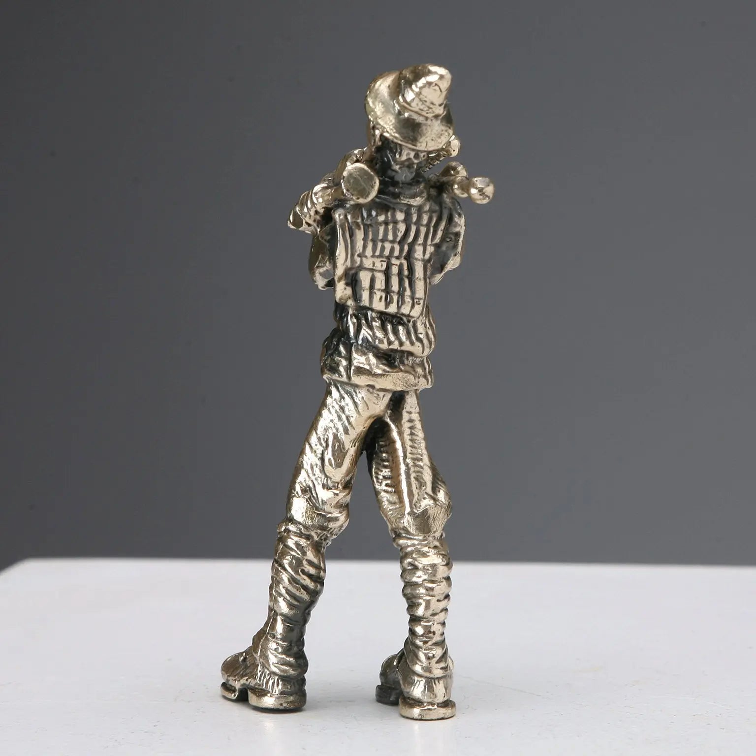 Antique Sculpture Bagpipe Player Silver Sorini Arezzo XX Century - Italy, XX Century | Antiques | Fancy Goods