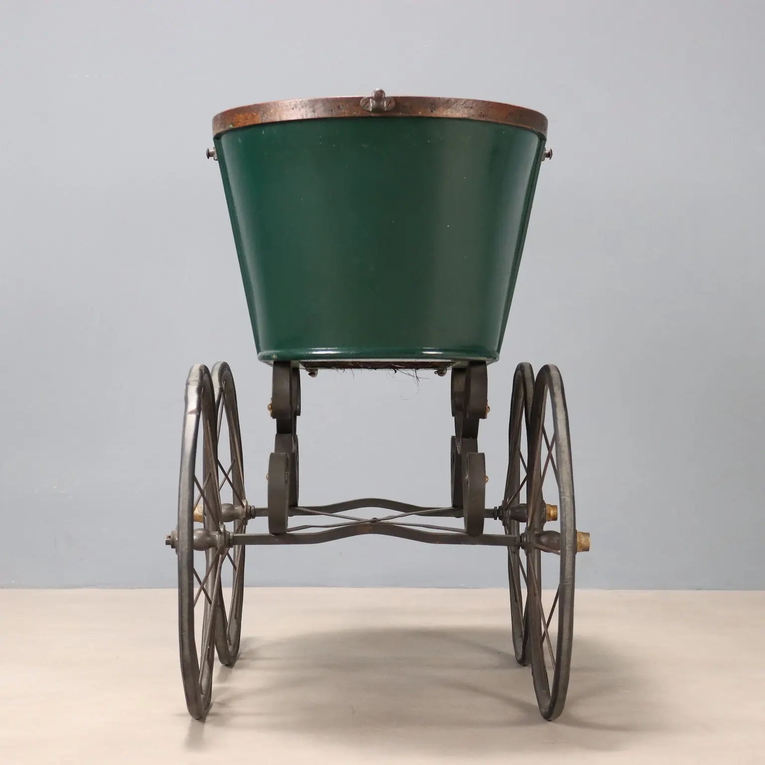 Antique Stroller Iron Wood Wicker Italy XIX Century - Italy, XIX Century | Antiques | Fancy Goods