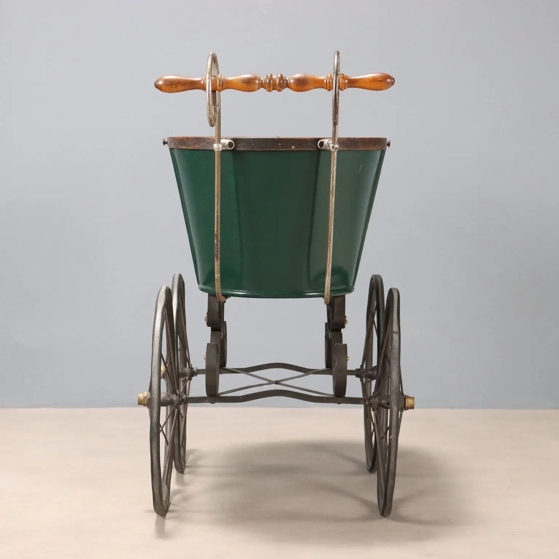 Antique Stroller Iron Wood Wicker Italy XIX Century - Italy, XIX Century | Antiques | Fancy Goods