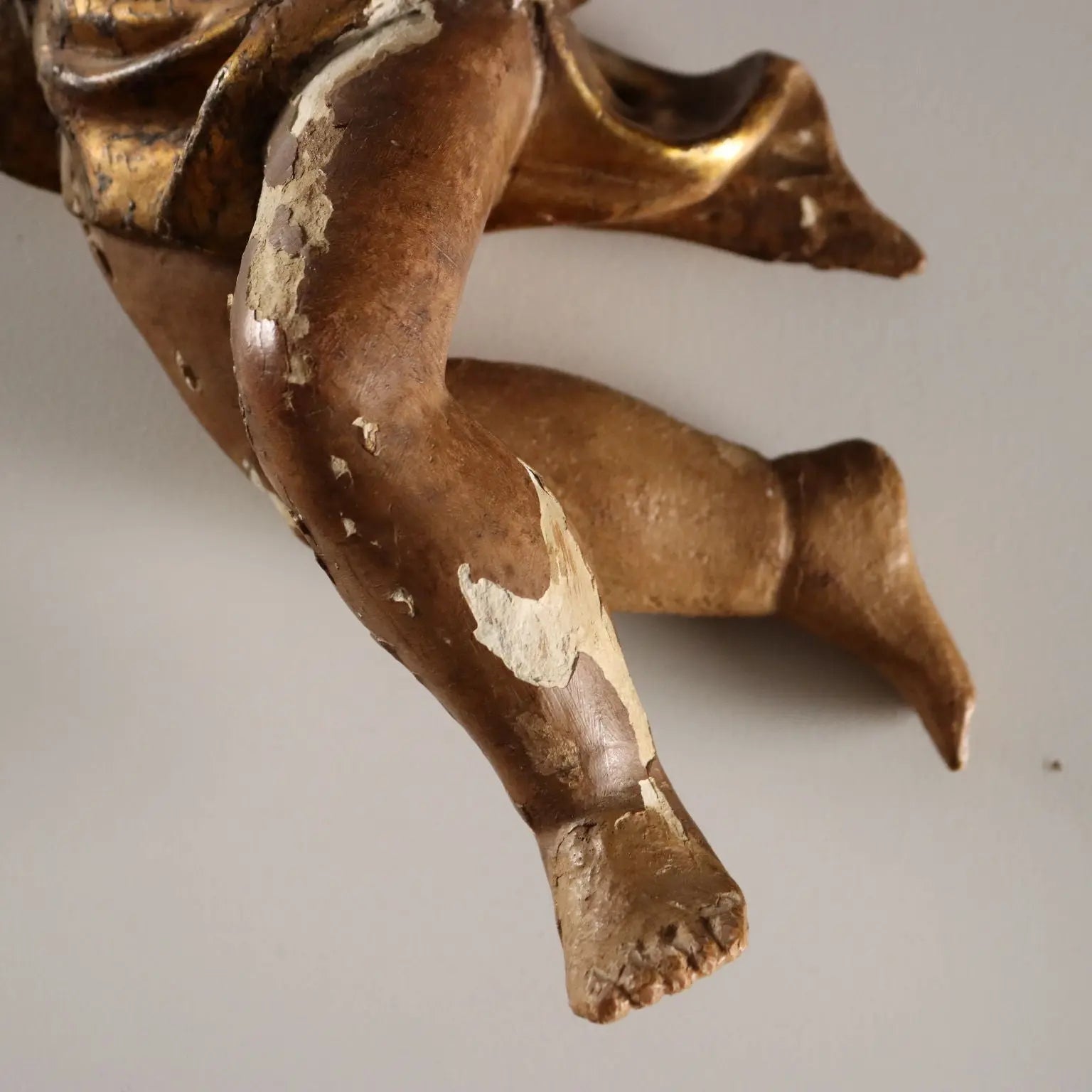 Antique Cherubs Lacquered Gilded Carved Wood Italy XVIII Century - Central Italy, XVIII Century | Antiques | Fancy Goods