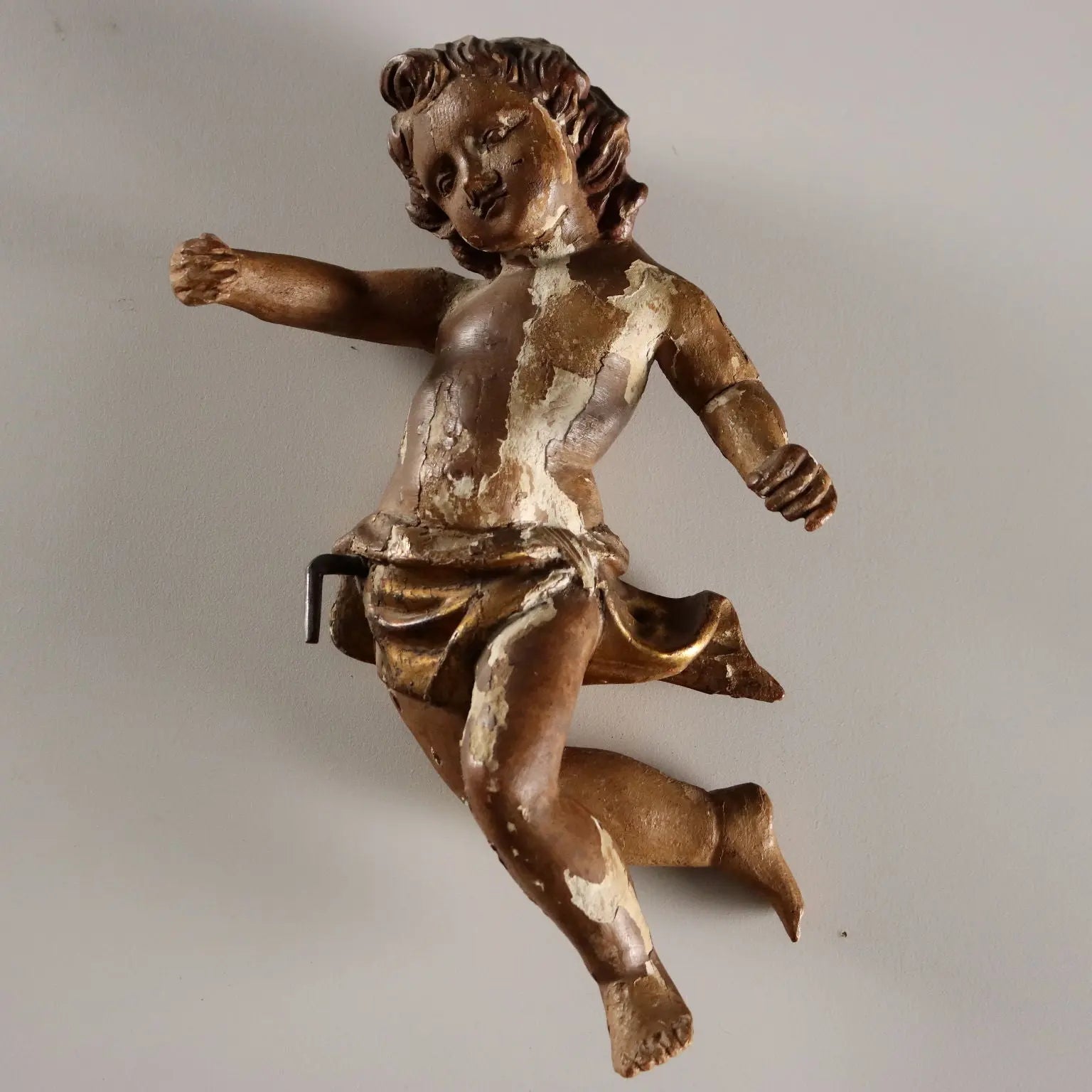 Antique Cherubs Lacquered Gilded Carved Wood Italy XVIII Century - Central Italy, XVIII Century | Antiques | Fancy Goods
