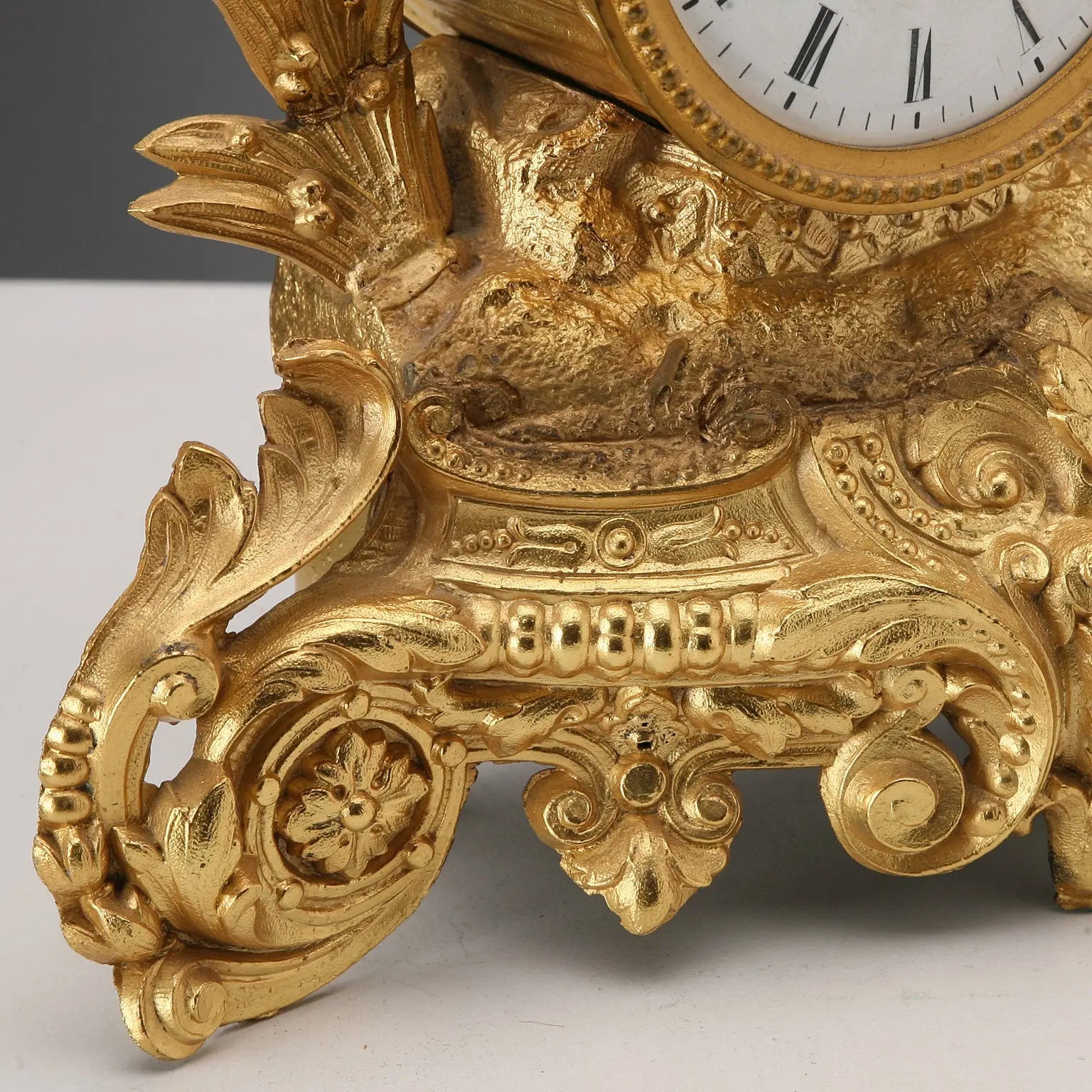Antique Table Clock Gilded Antimony France XIX-XX Century - France, XIX-XX Century | Antiques | Fancy Goods