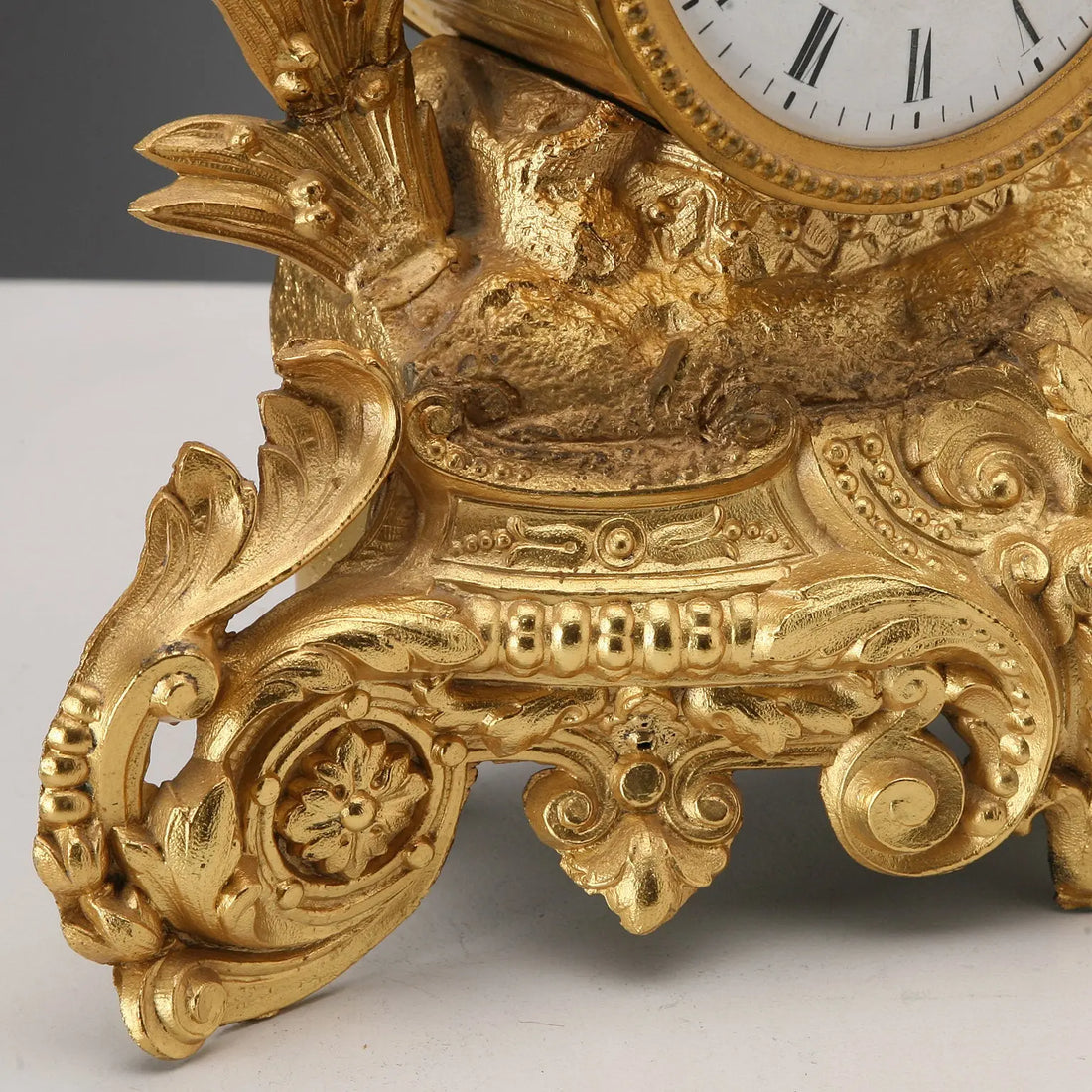 Antique Table Clock Gilded Antimony France XIX-XX Century - France, XIX-XX Century | Antiques | Fancy Goods