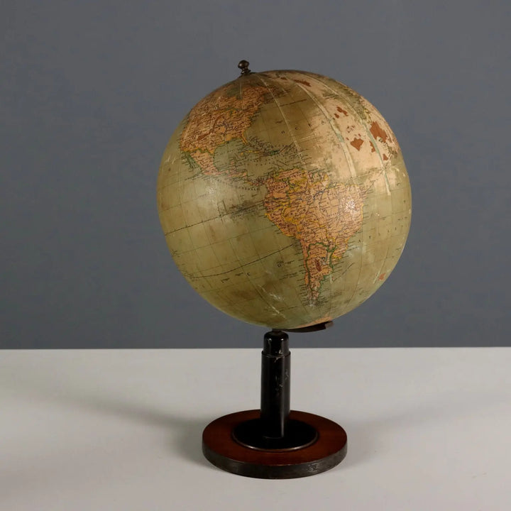 Antique Terrestrial Globe Antonio Vallardi Paper Wood XX Century - Italy, Early XX Century | Antiques | Fancy Goods