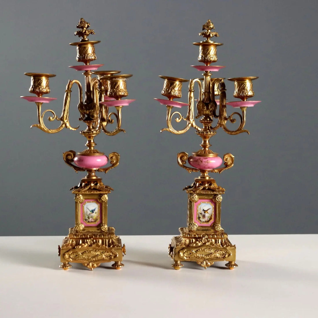 Antique Tryptich Clock Gilded Bronze Porcelain France XIX Century - France, Second Half XIX Century | Antiques | Fancy Goods