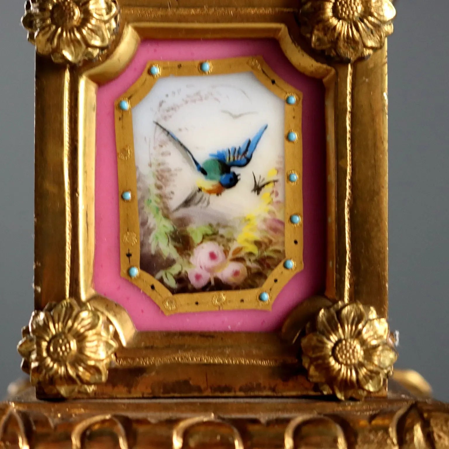 Antique Tryptich Clock Gilded Bronze Porcelain France XIX Century - France, Second Half XIX Century | Antiques | Fancy Goods