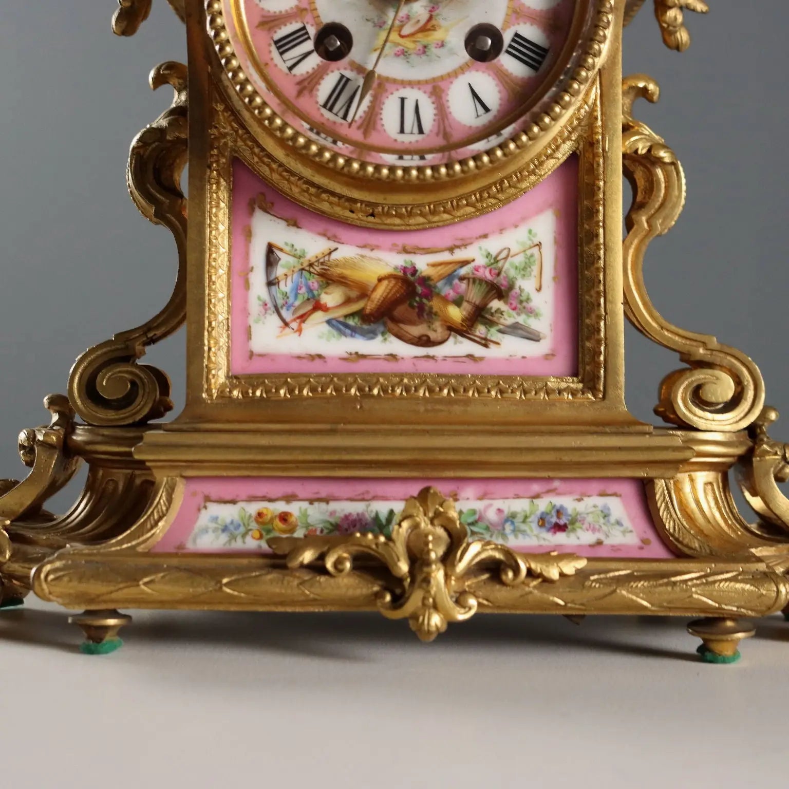 Antique Tryptich Clock Gilded Bronze Porcelain France XIX Century - France, Second Half XIX Century | Antiques | Fancy Goods