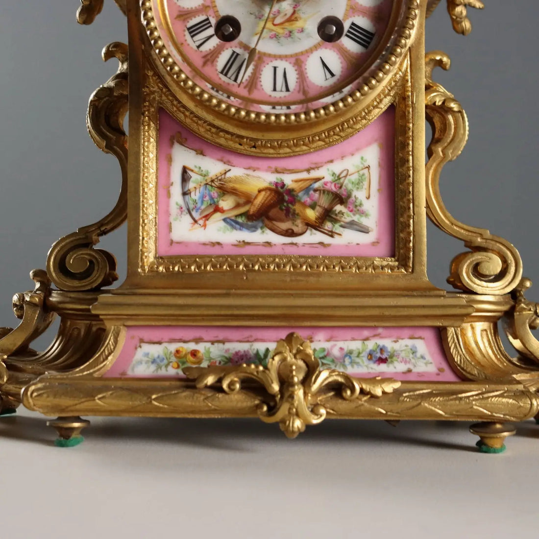 Antique Tryptich Clock Gilded Bronze Porcelain France XIX Century - France, Second Half XIX Century | Antiques | Fancy Goods