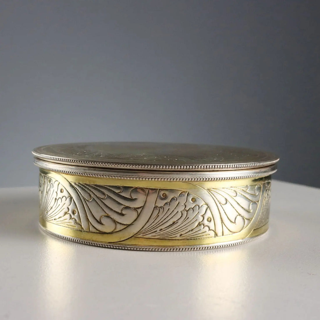 Morini Manufacture's Silver Snuff Box Italy XX Century