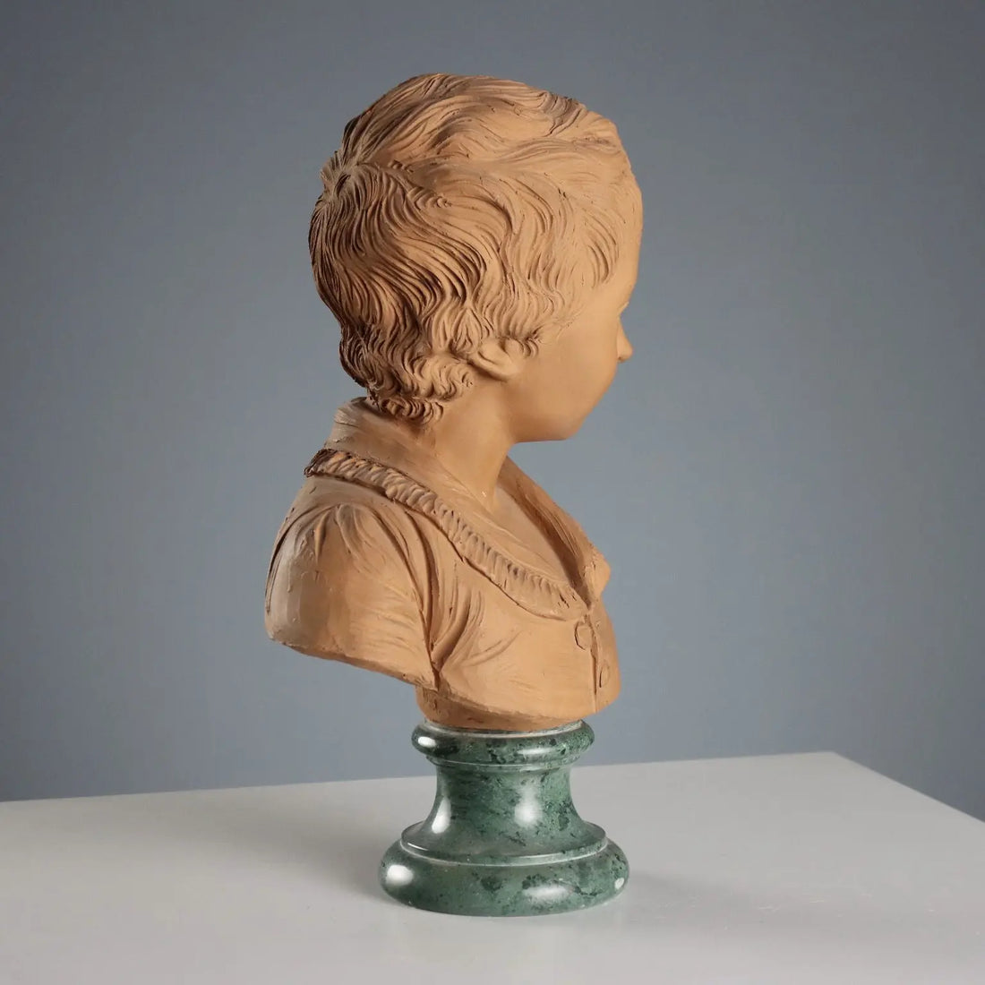 Antique Terracotta Busts by Jean Antoine Houdon Posthumous Copy