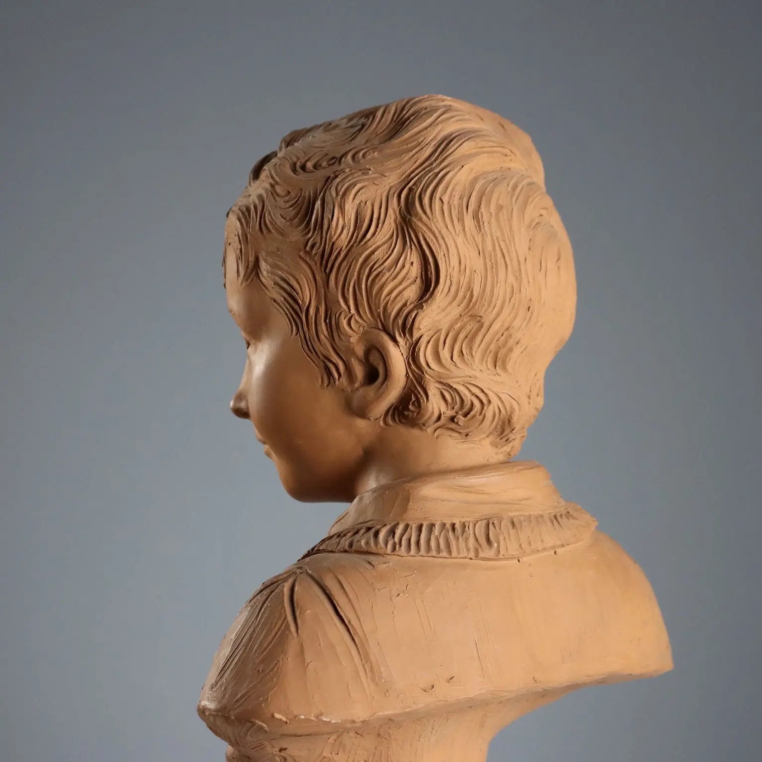 Antique Terracotta Busts by Jean Antoine Houdon Posthumous Copy