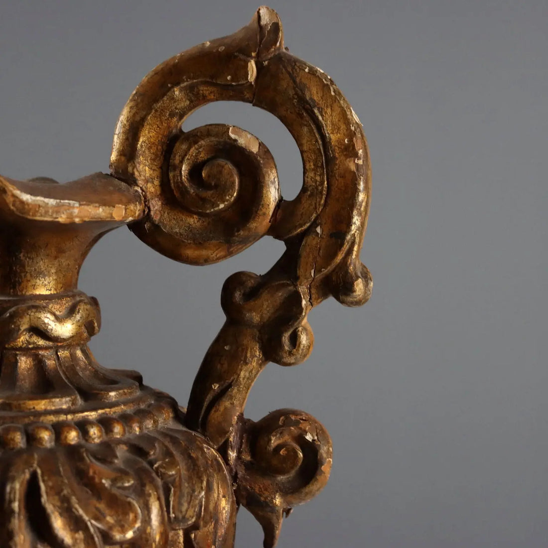 Antique Baroque Vase Carved Gilded Wood Italy XVIII Century - Italy, Early XVIII Century | Antiques | Fancy Goods