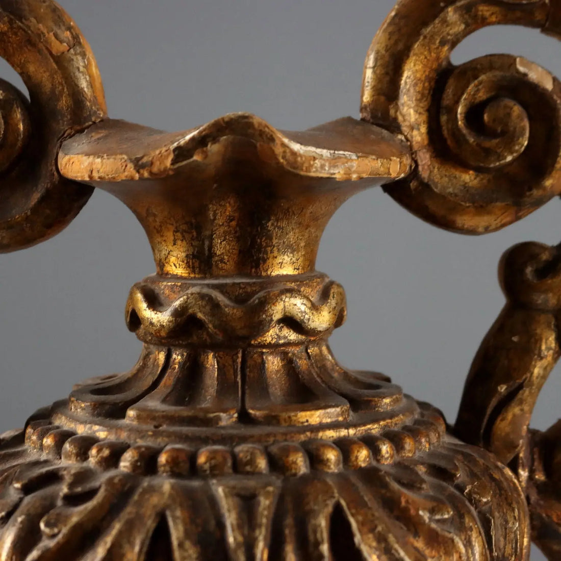 Antique Baroque Vase Carved Gilded Wood Italy XVIII Century - Italy, Early XVIII Century | Antiques | Fancy Goods