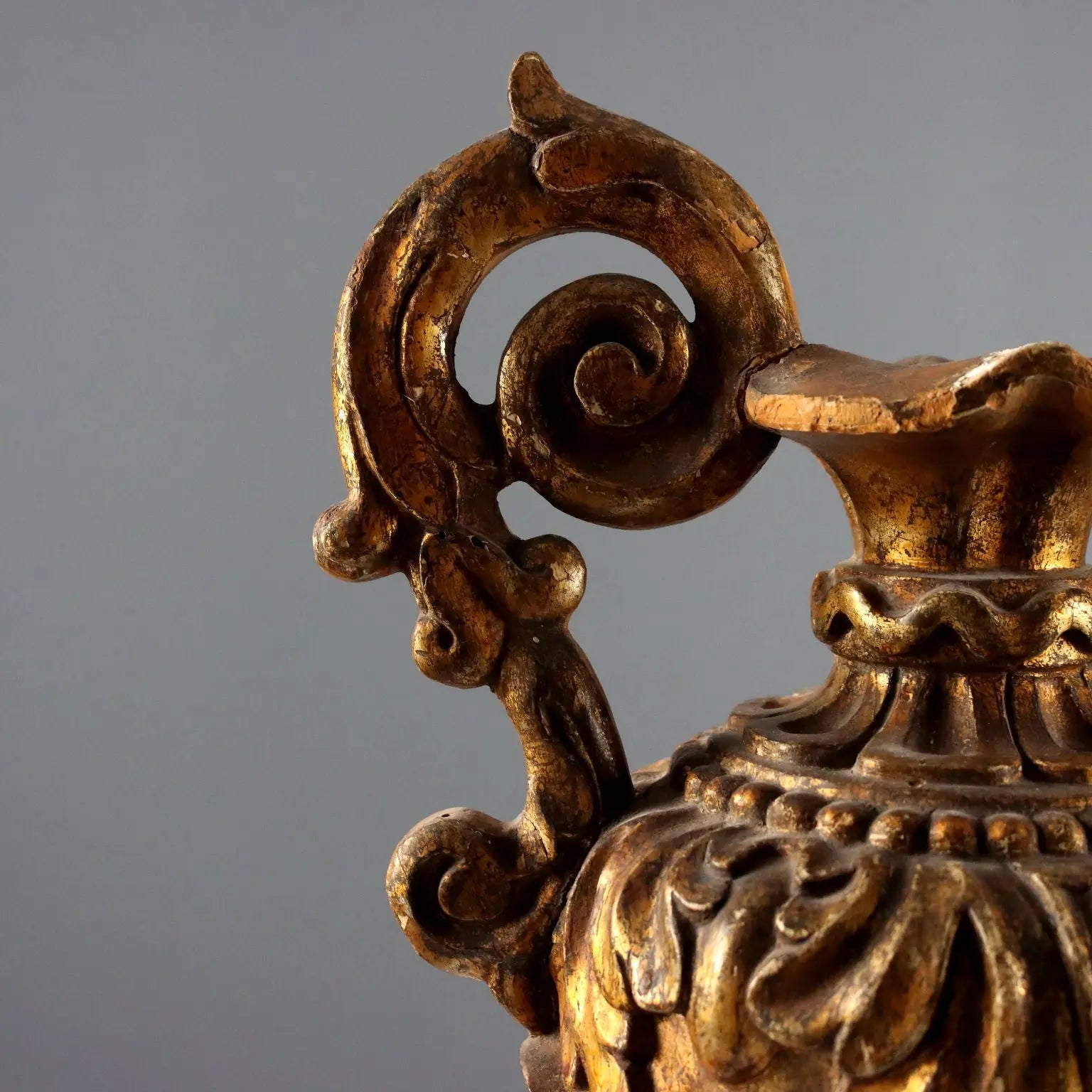 Antique Baroque Vase Carved Gilded Wood Italy XVIII Century - Italy, Early XVIII Century | Antiques | Fancy Goods