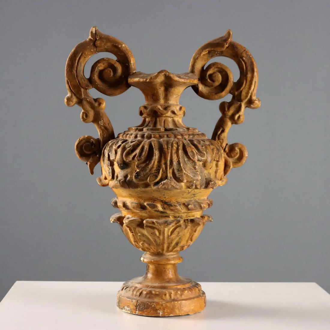 Antique Baroque Vase Carved Gilded Wood Italy XVIII Century - Italy, Early XVIII Century | Antiques | Fancy Goods