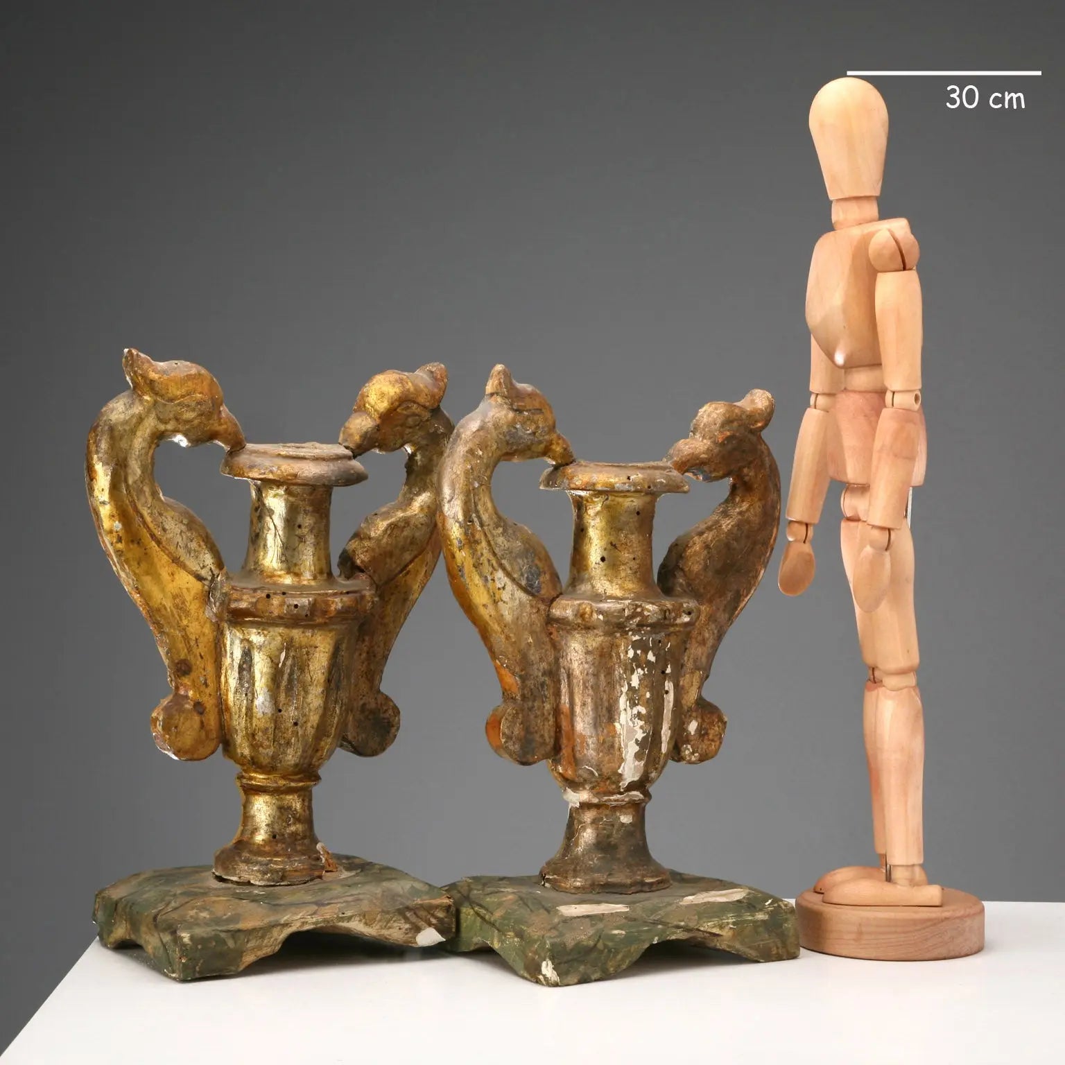 Antique Vases Gilded Wood Lacquered Italy XIX Century - Italy, Early XIX Century | Antiques | Fancy Goods
