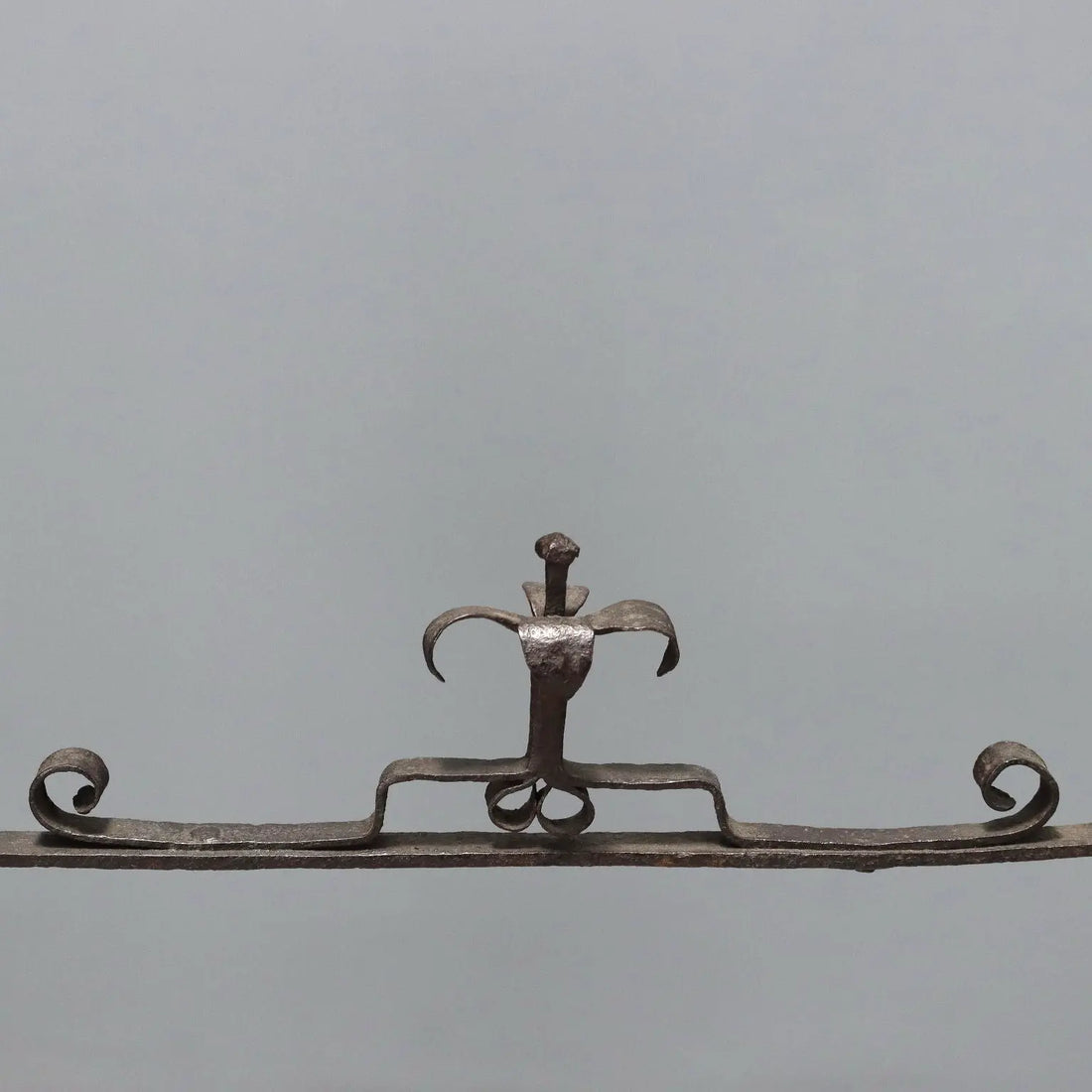 Antique Fireplace Andiron Wrought Iron Italy XIX-XX Century