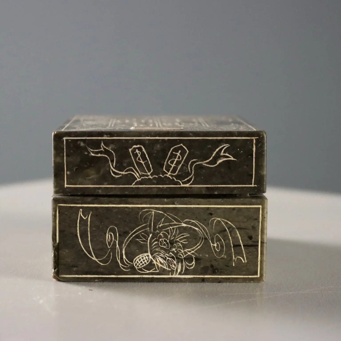 Antique Box Soapstone Rock China XX Century - China, XX Century | Antiques | Fancy Goods