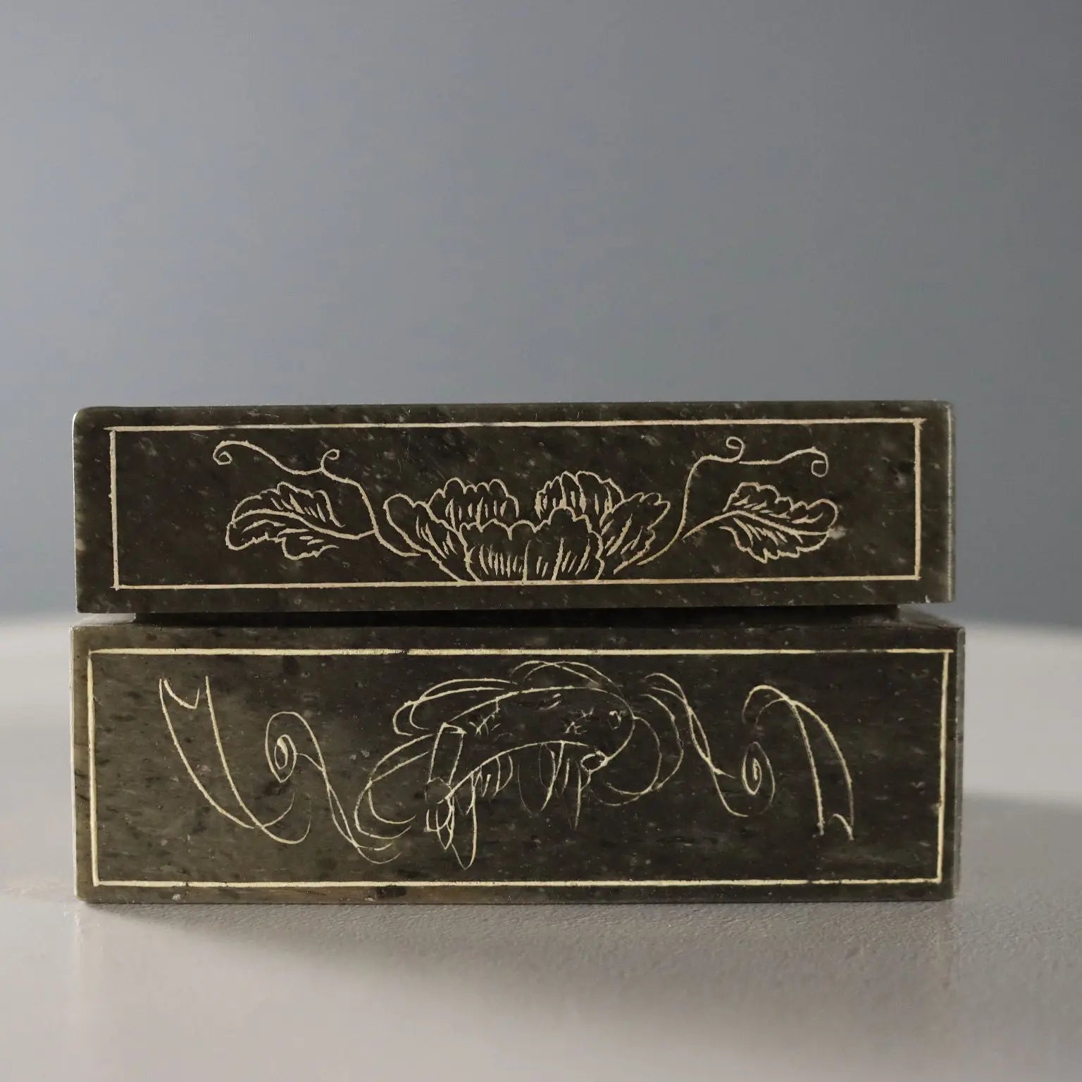 Antique Box Soapstone Rock China XX Century - China, XX Century | Antiques | Fancy Goods